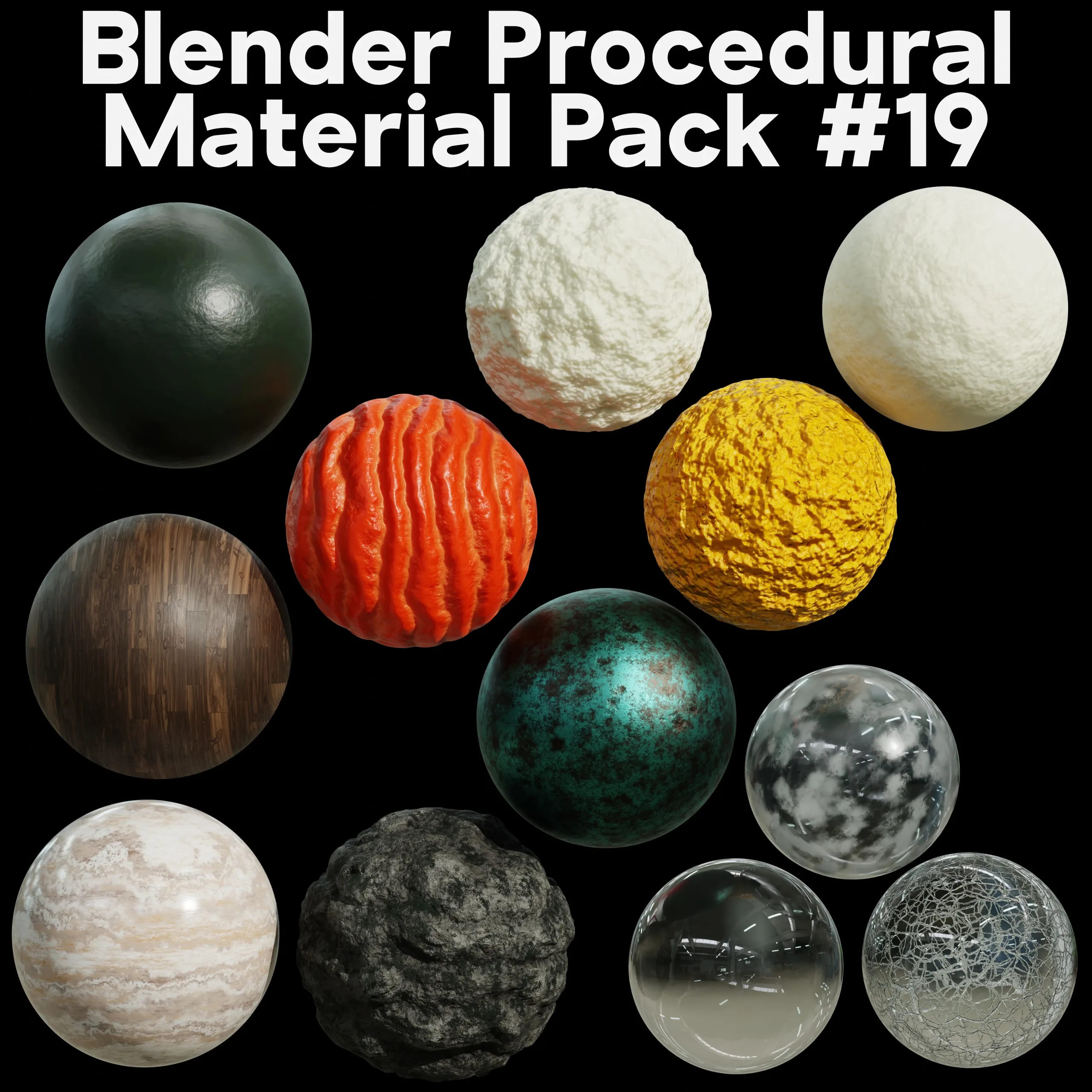 Blender Procedural Material Pack #19