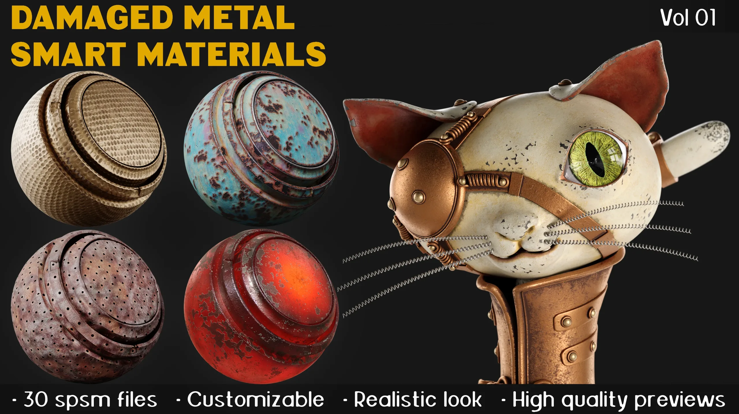 Damaged Metal Smart Materials Vol 01