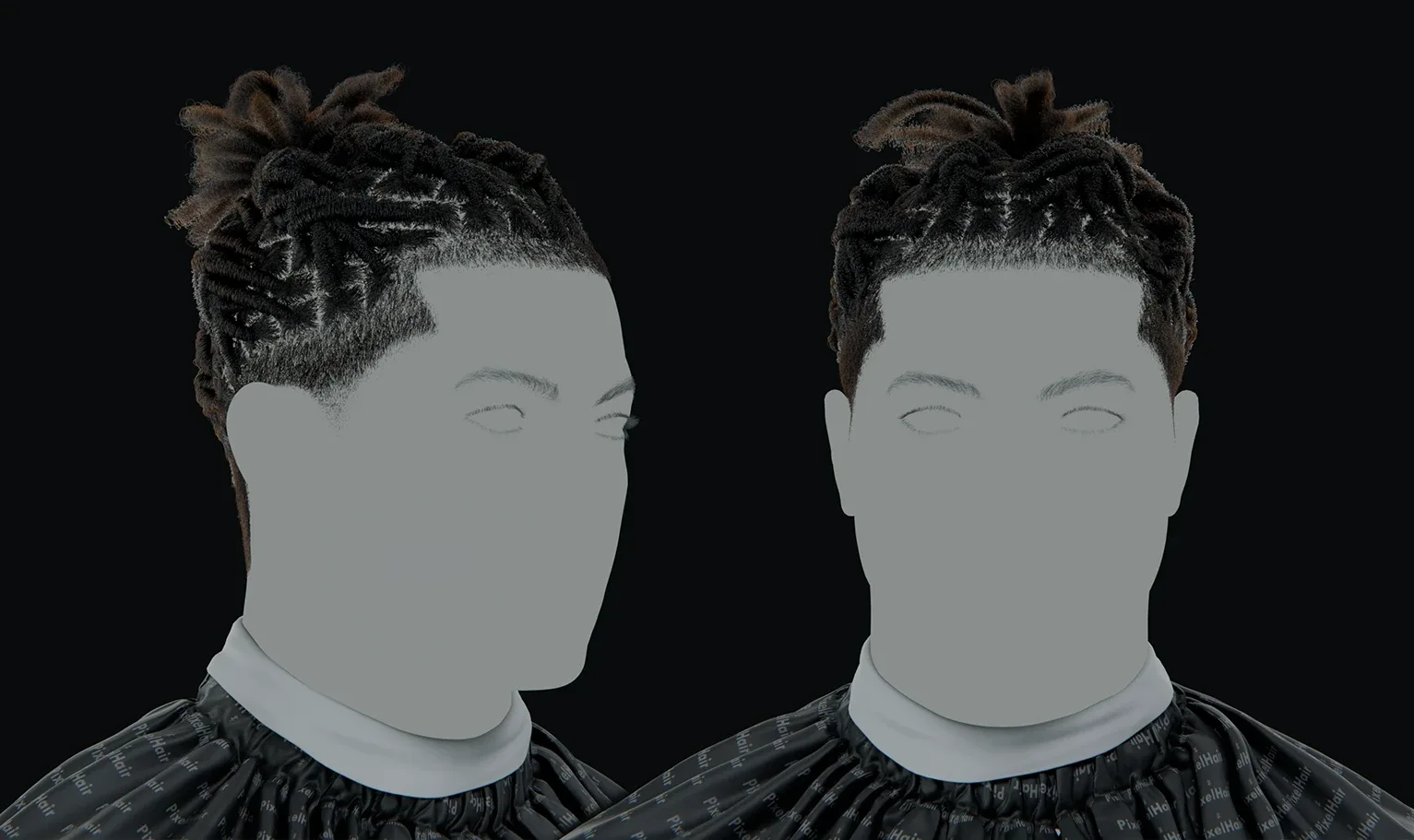 PixelHair Hairstyle - Lil Baby Dreads 015 (Hair for blender/ unreal engine / metahuman) Afro hair | Kinky hair | 4c Hair | African / African American Hair