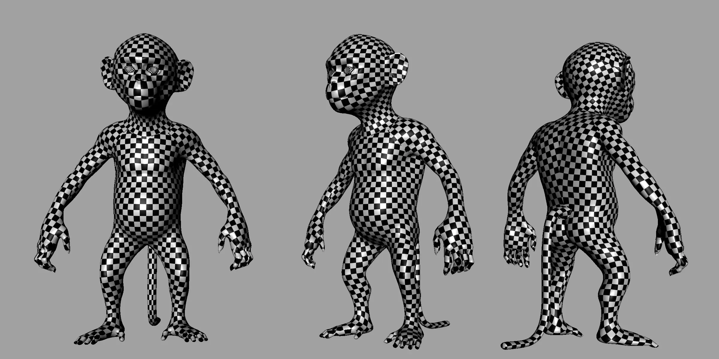 Baby Monkey - Topology + UV Map