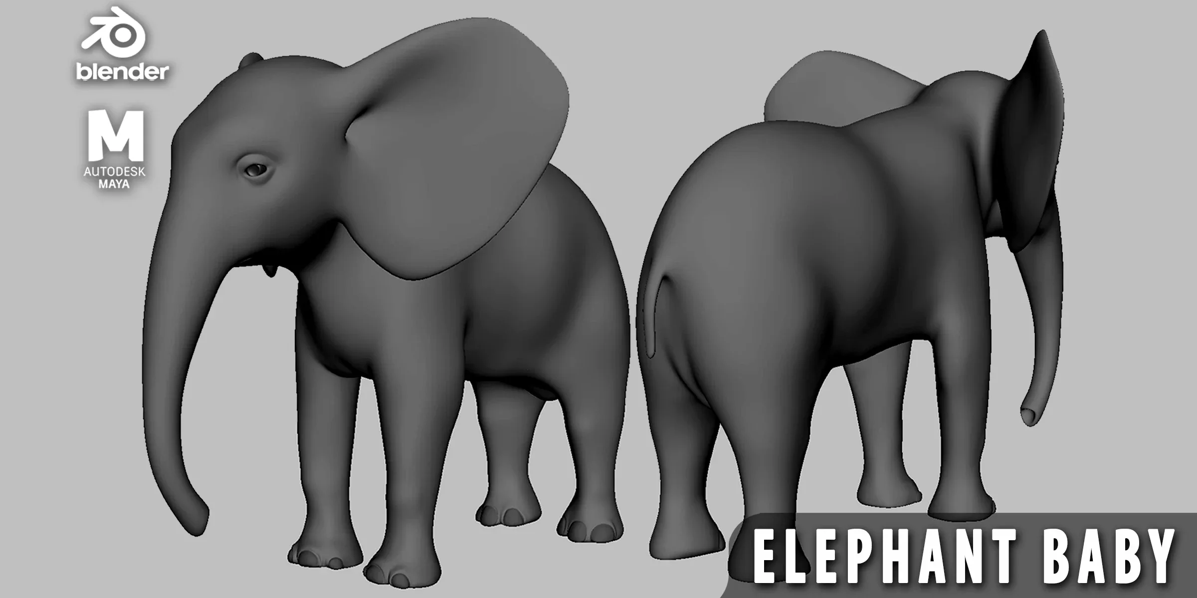 8 Wild Animal Baby - Topology + UV Map