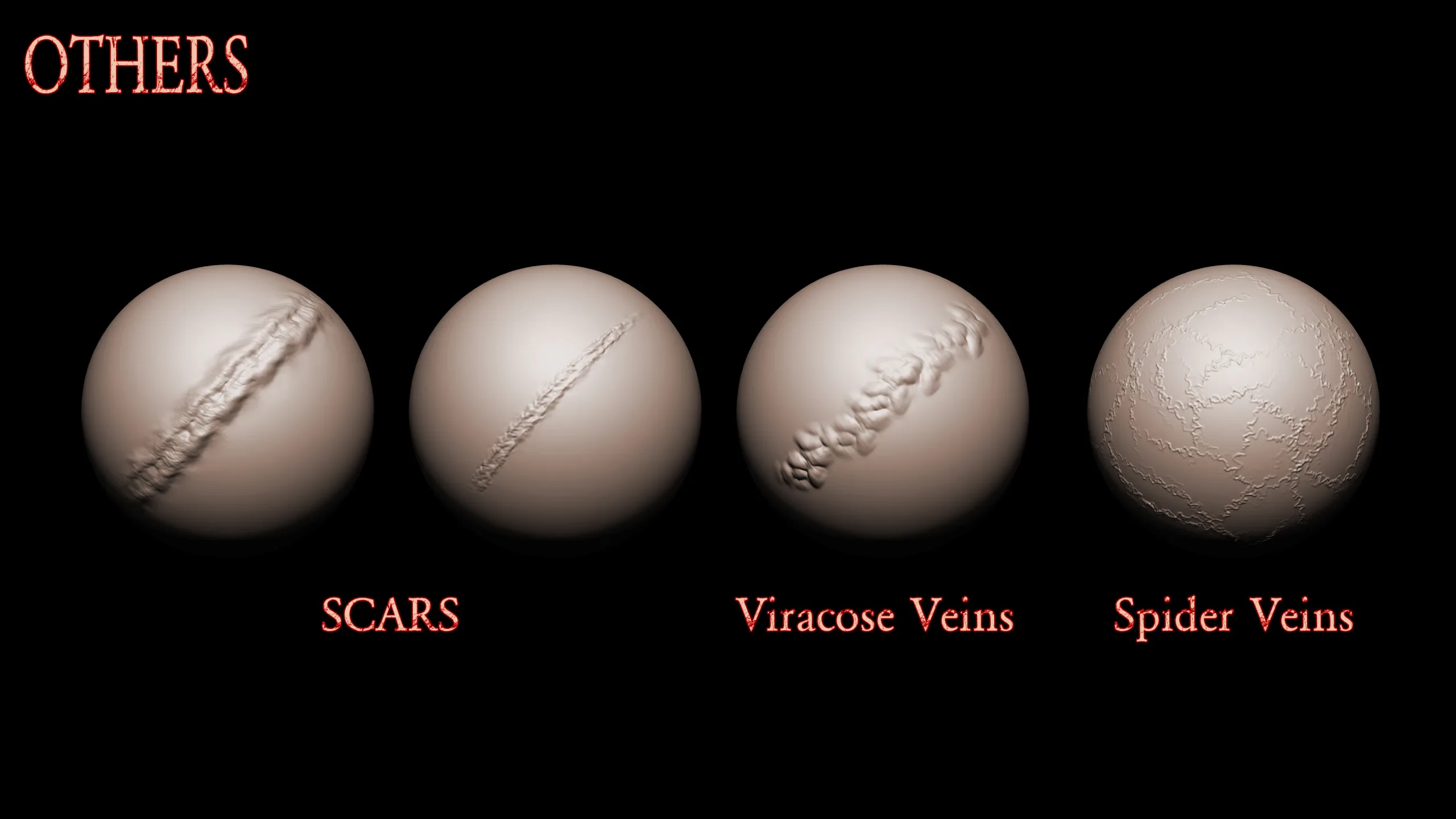 Zbrush + Blender - 30 Skin Damages Brushes