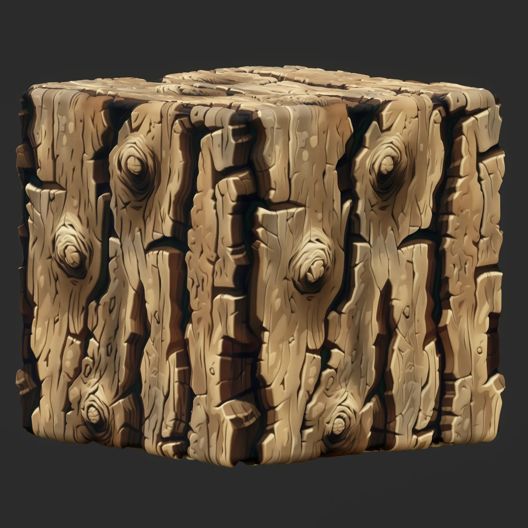 Stylized Bark Seamless Texture