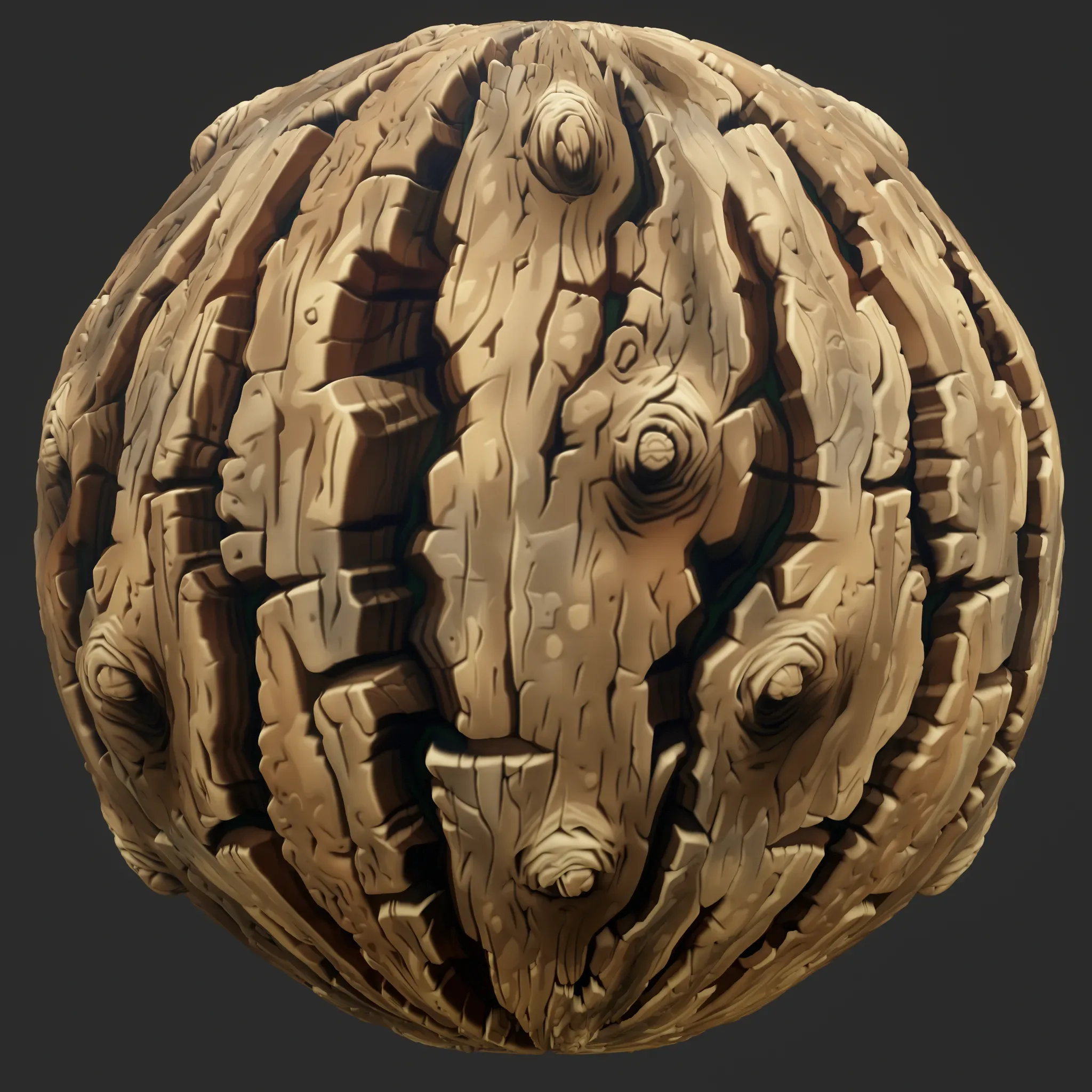 Stylized Bark Seamless Texture