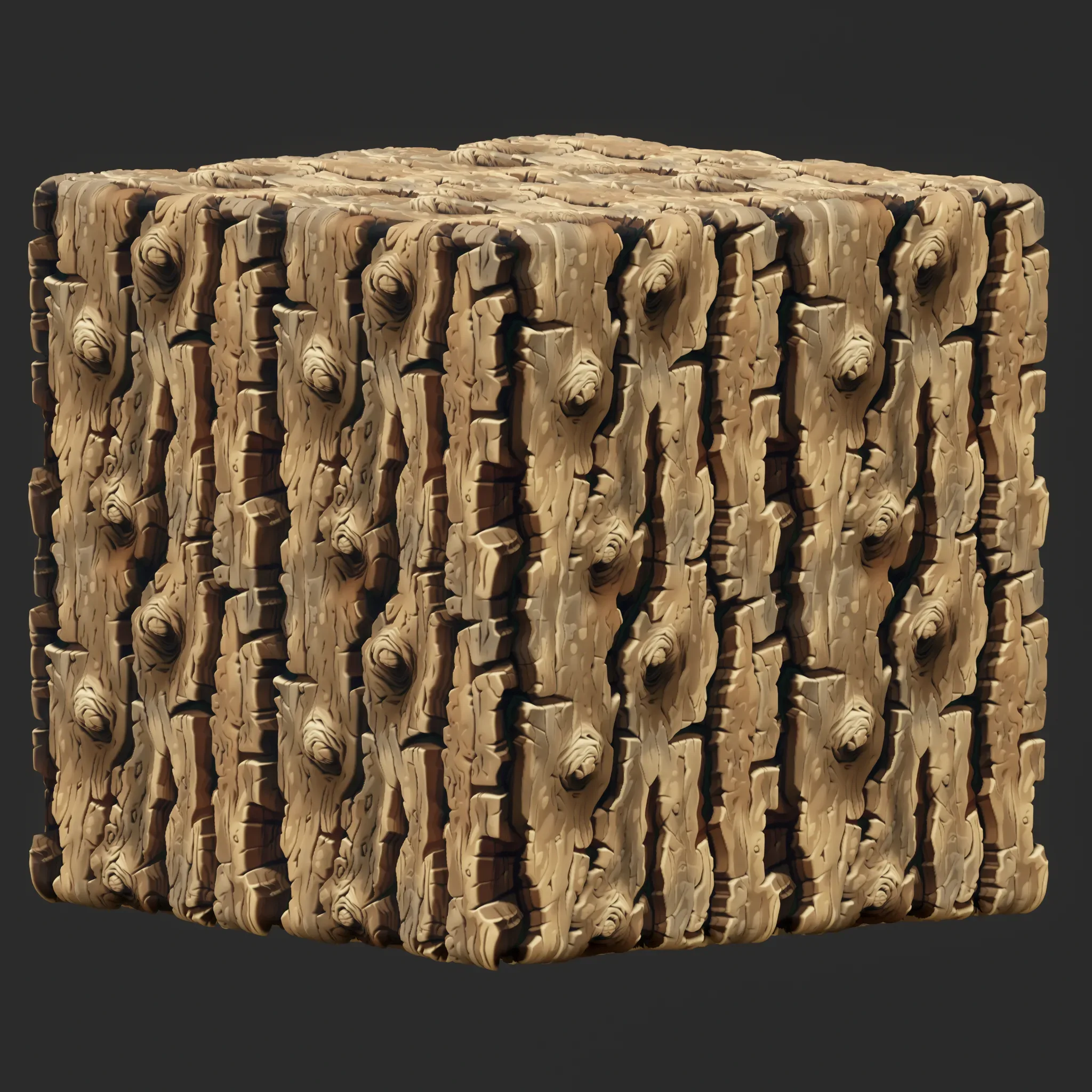 Stylized Bark Seamless Texture