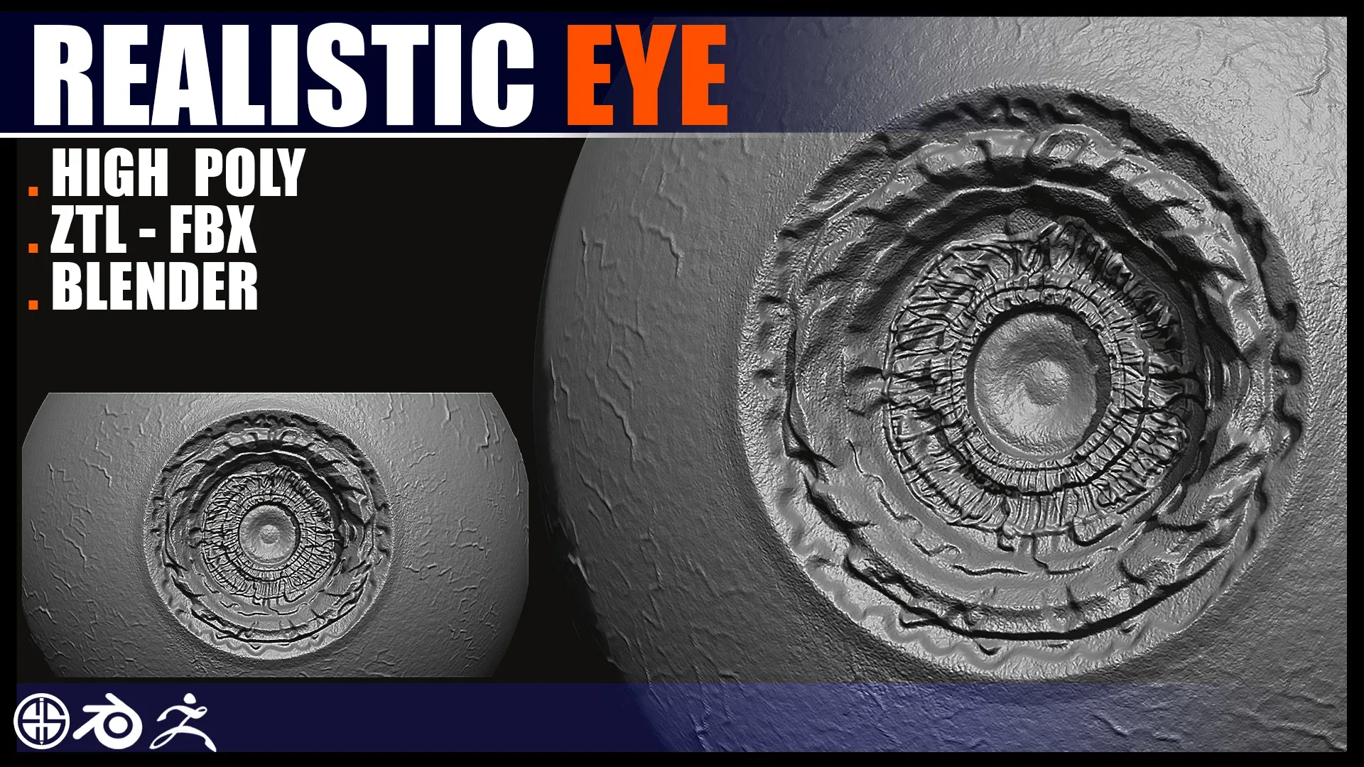 Eye Kit - High poly eye - Zbrush Eye Pack