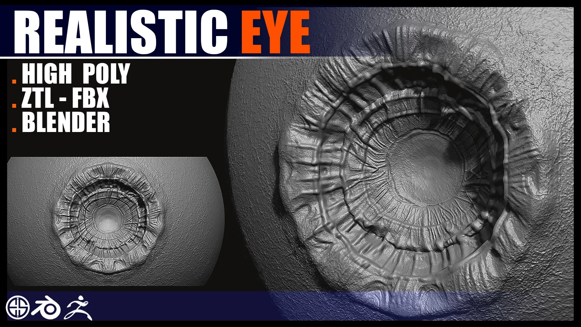 Eye Kit - High poly eye - Zbrush Eye Pack