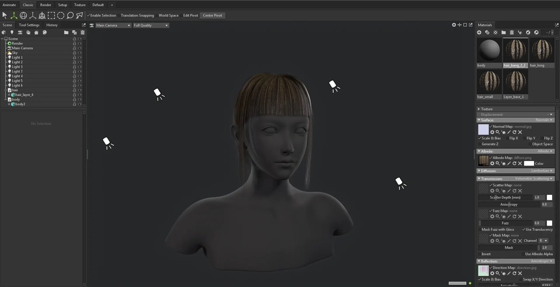 Game Real-Time Kare Hairstyle UE5