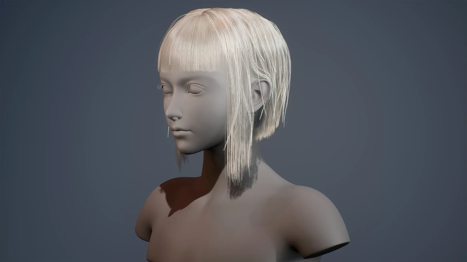 Game Real-Time Kare Hairstyle UE5