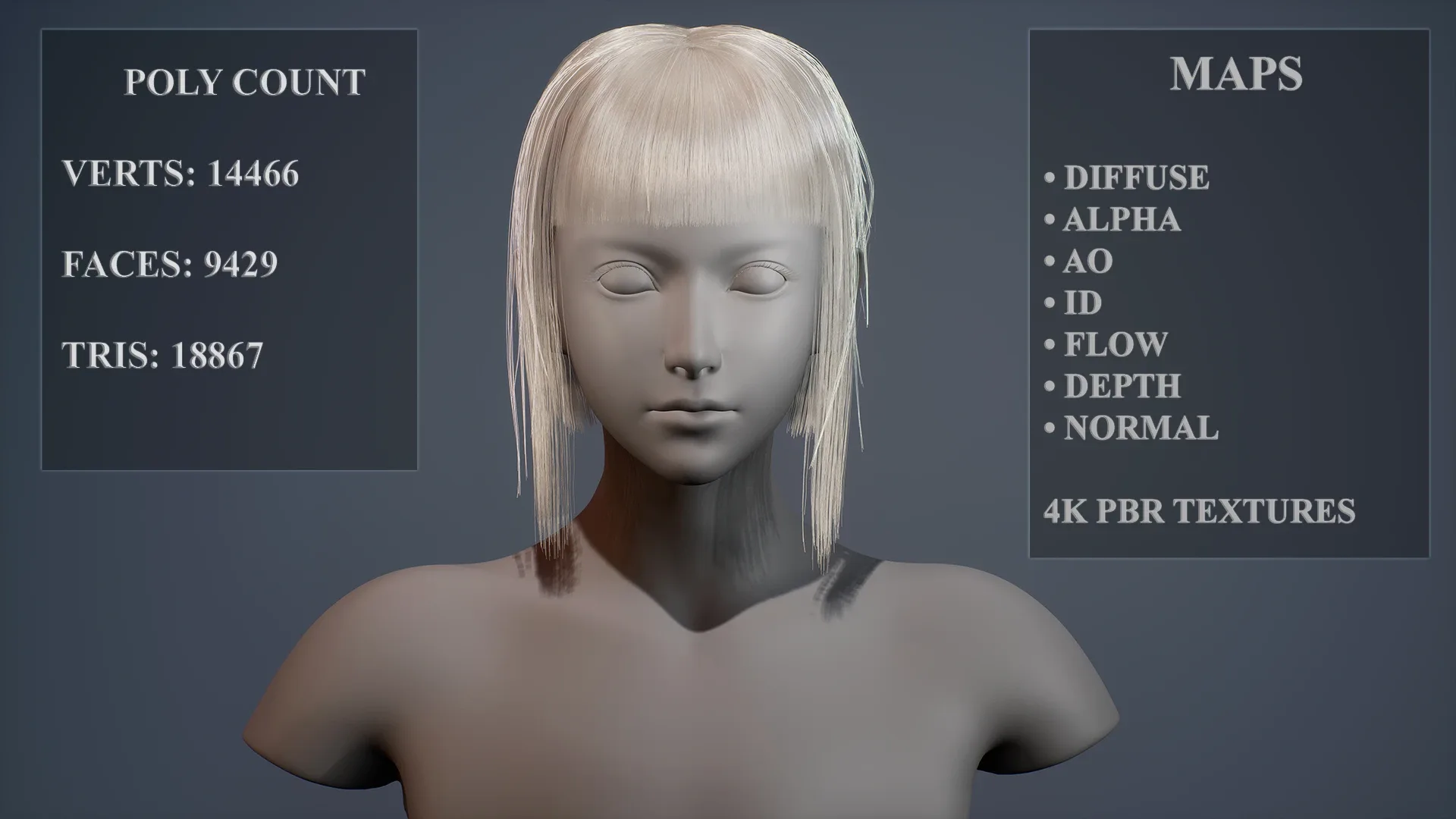 Game Real-Time Kare Hairstyle UE5