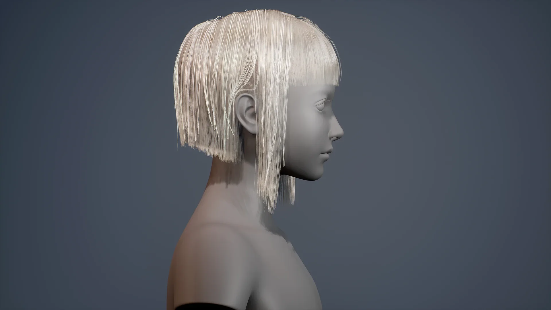 Game Real-Time Kare Hairstyle UE5