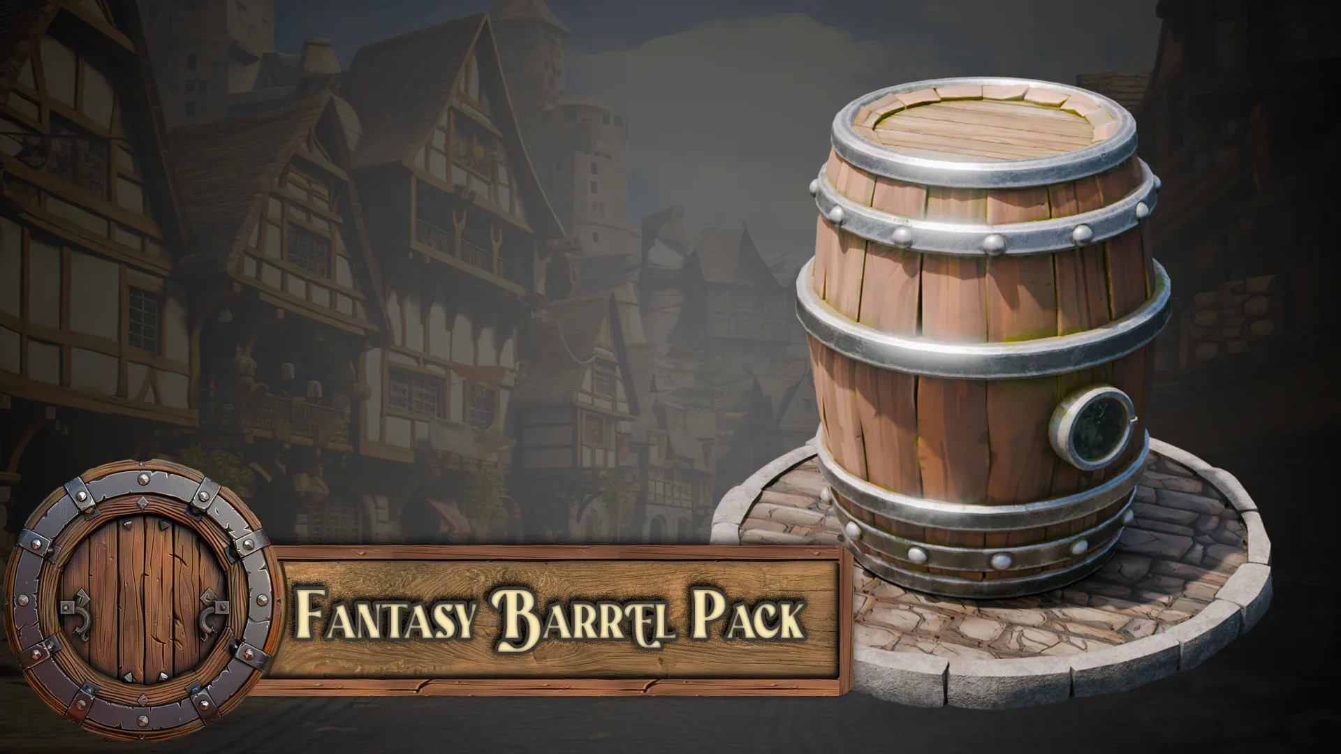 Blender 20 Massive Fantasy Barrels Asset Pack