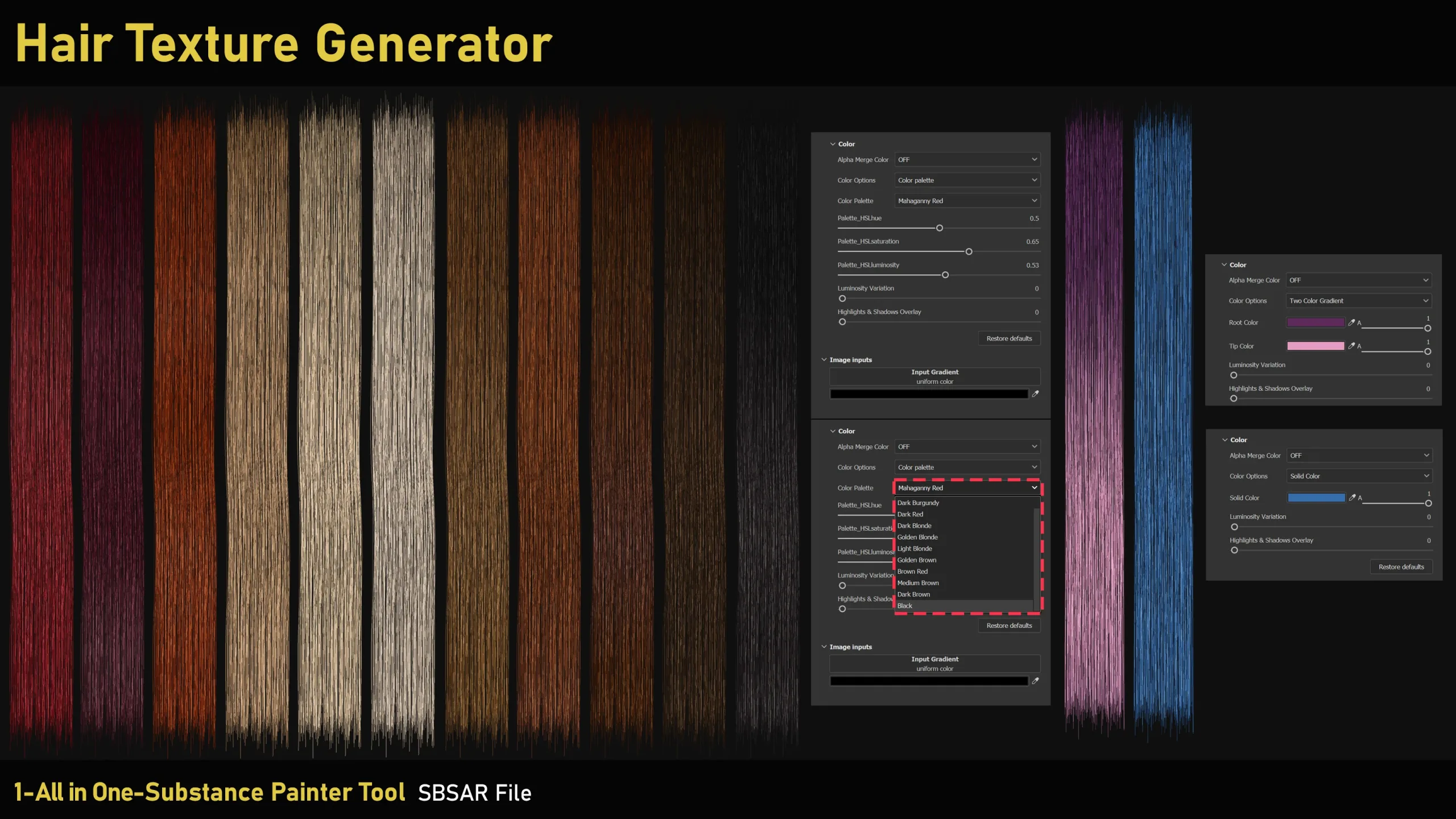 Hair Texture Generator-SBSAR