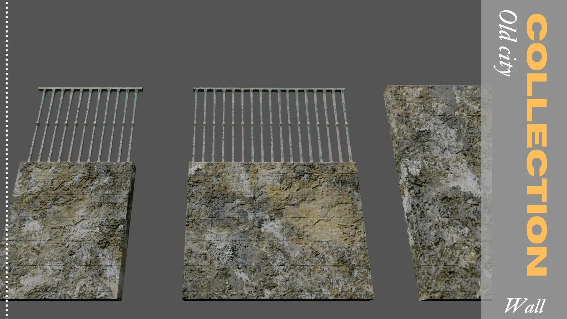 MODULAR WALLS FOR 3D COMPOSITIONS Low-poly 3D model