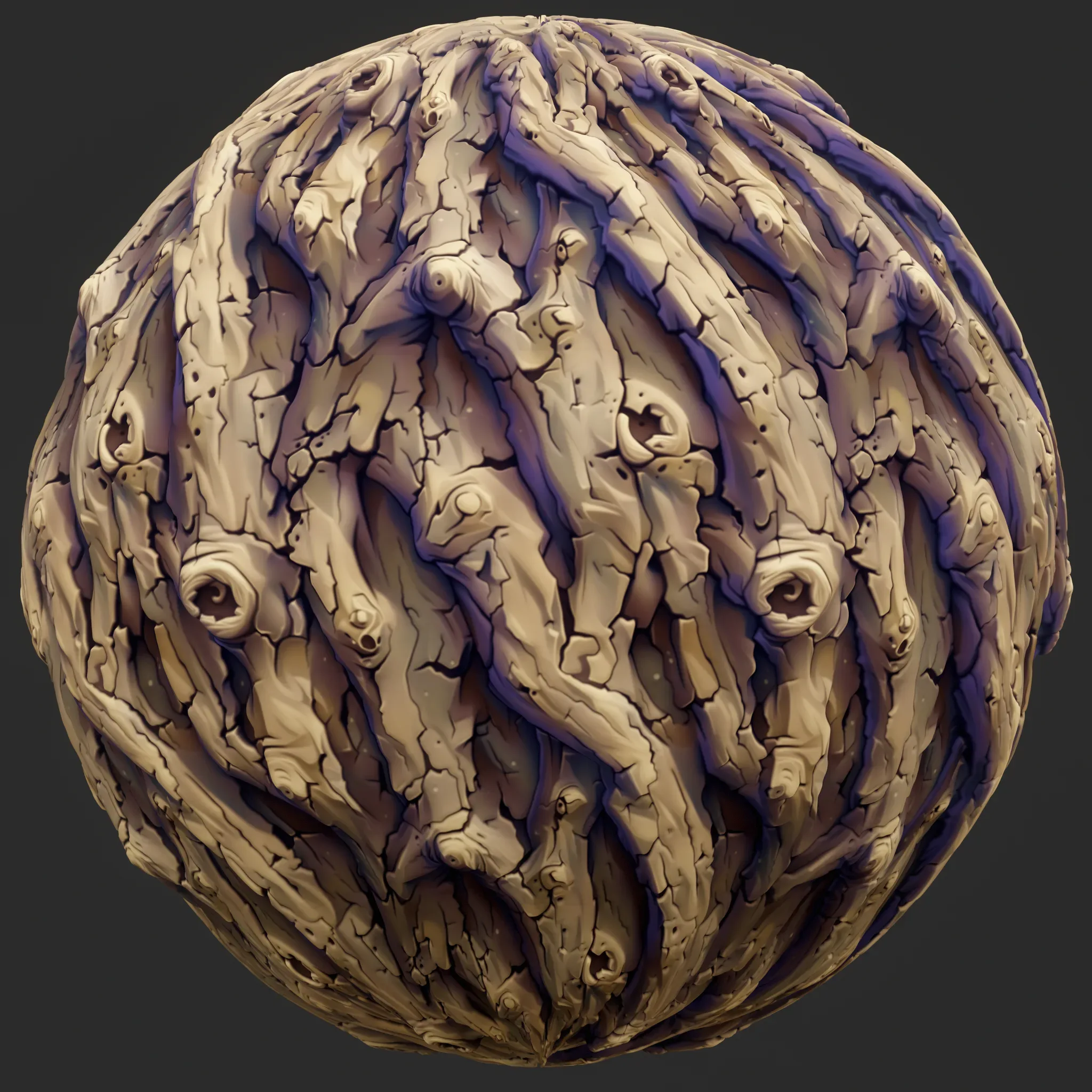 Stylized Bark Seamless Texture