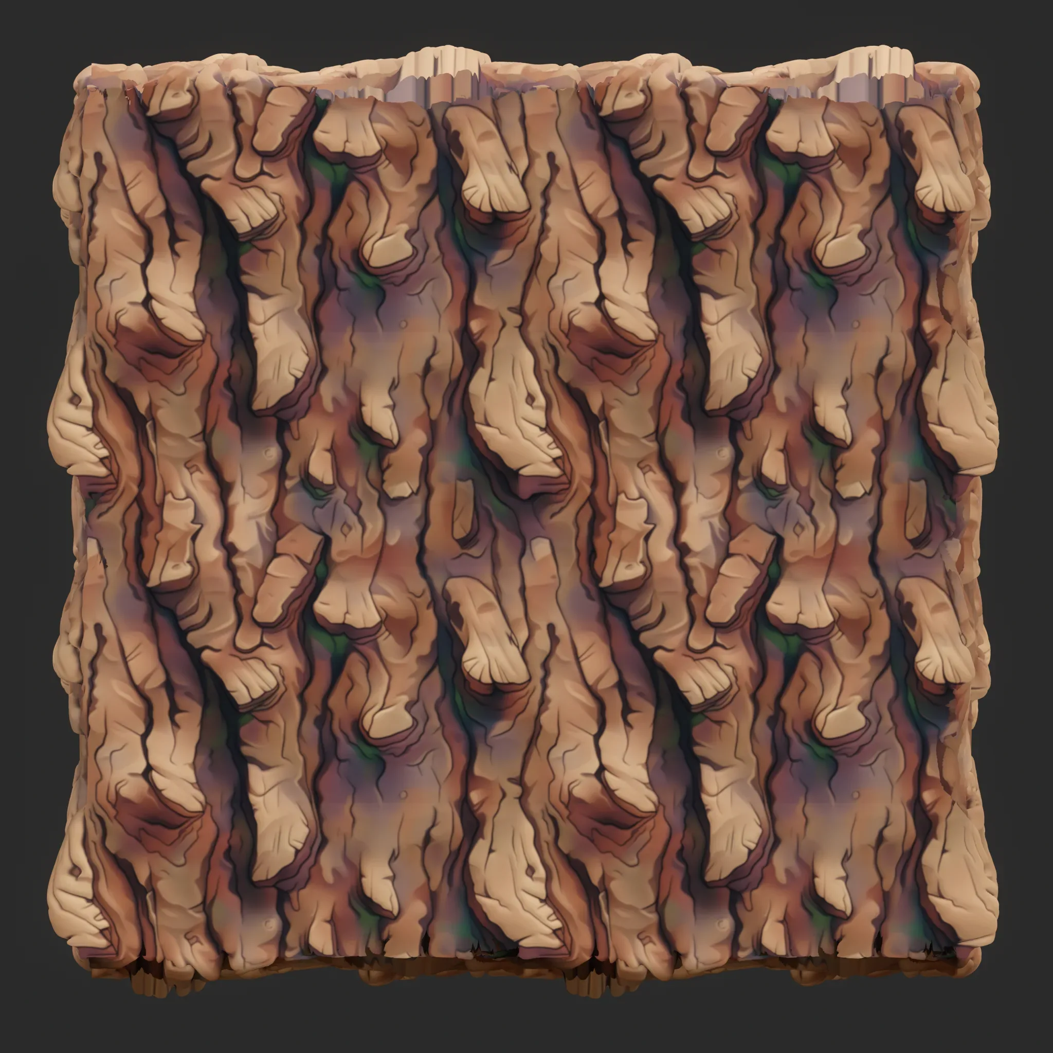 Stylized Bark Seamless Texture