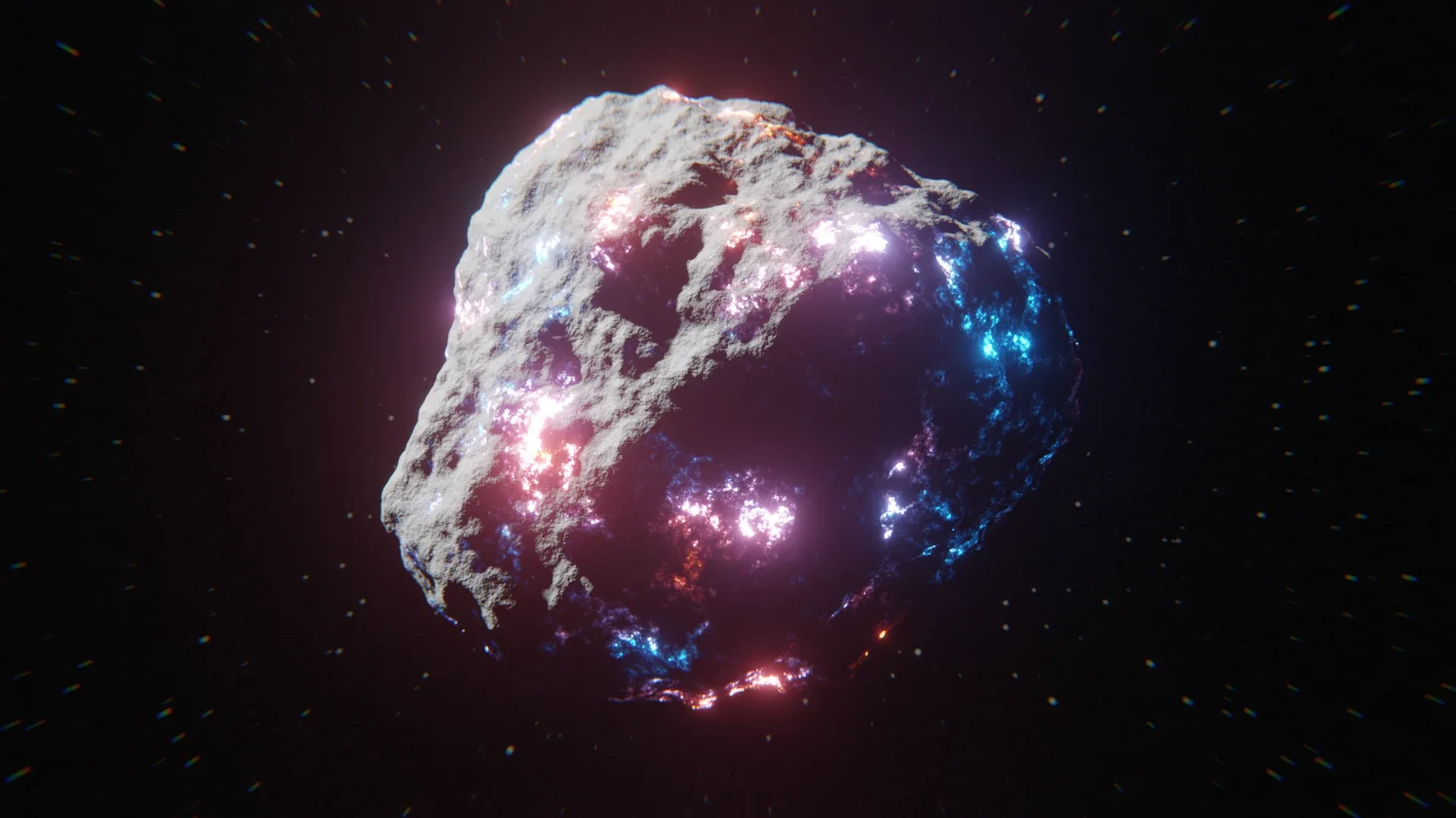 Asteroid with Procedural Material