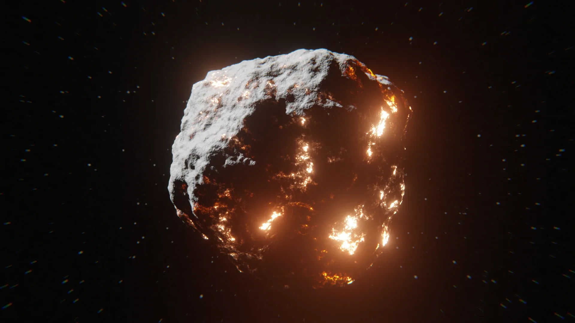 Asteroid with Procedural Material