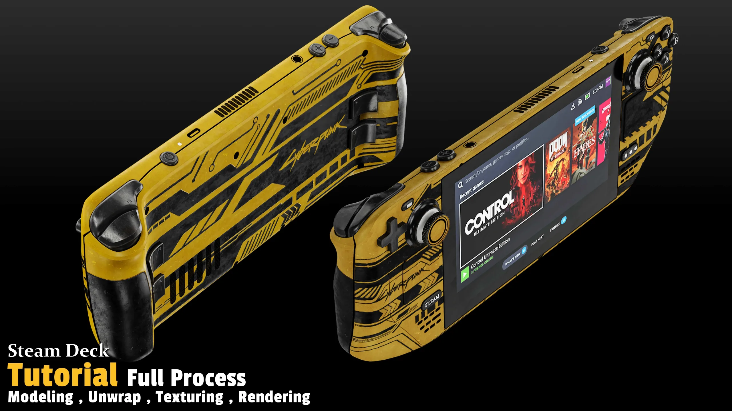 Steam Deck / 3D Model + Full Tutorial - FlippedNormals