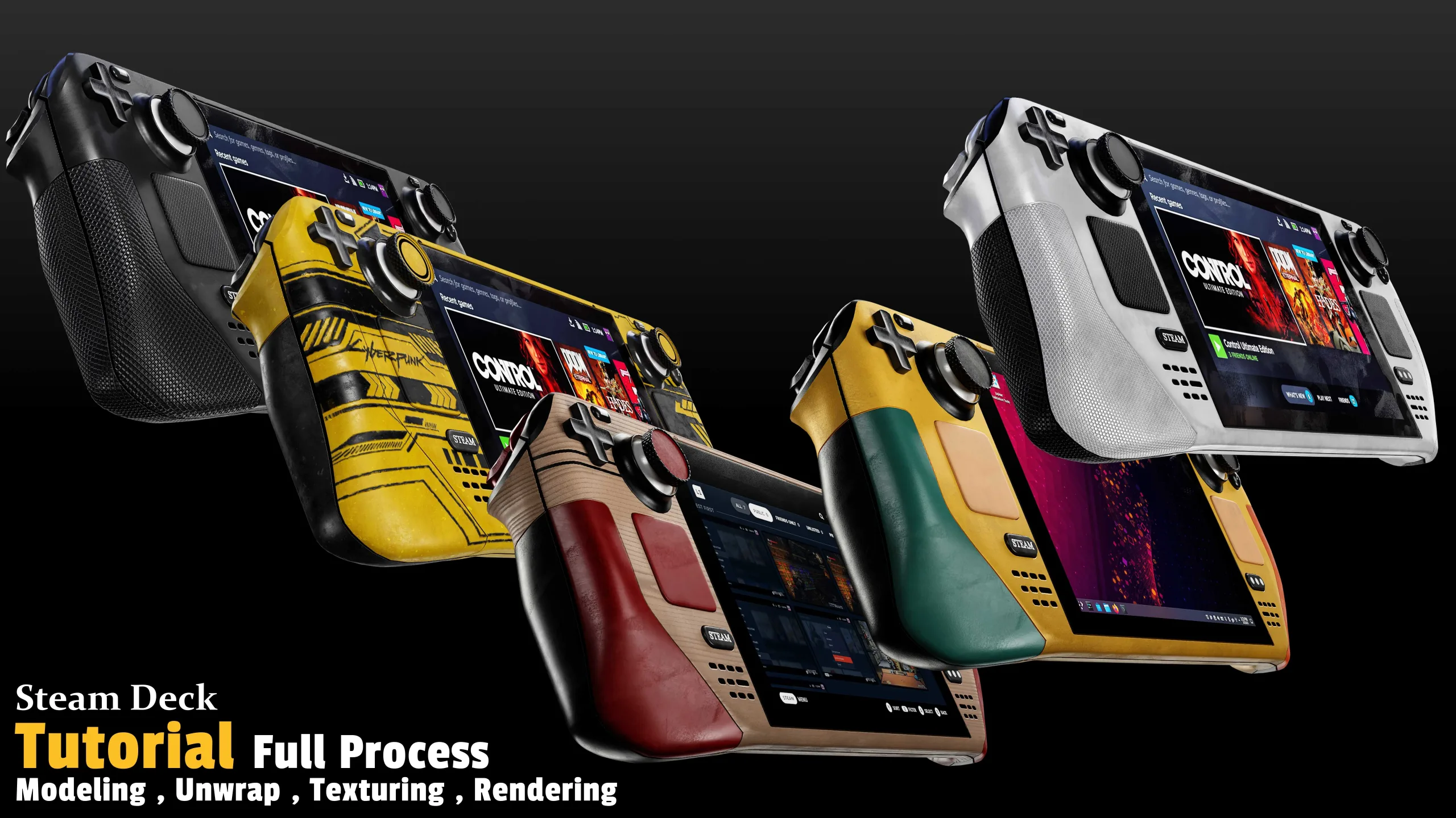 Steam Deck / 3D Model + Full Tutorial Process