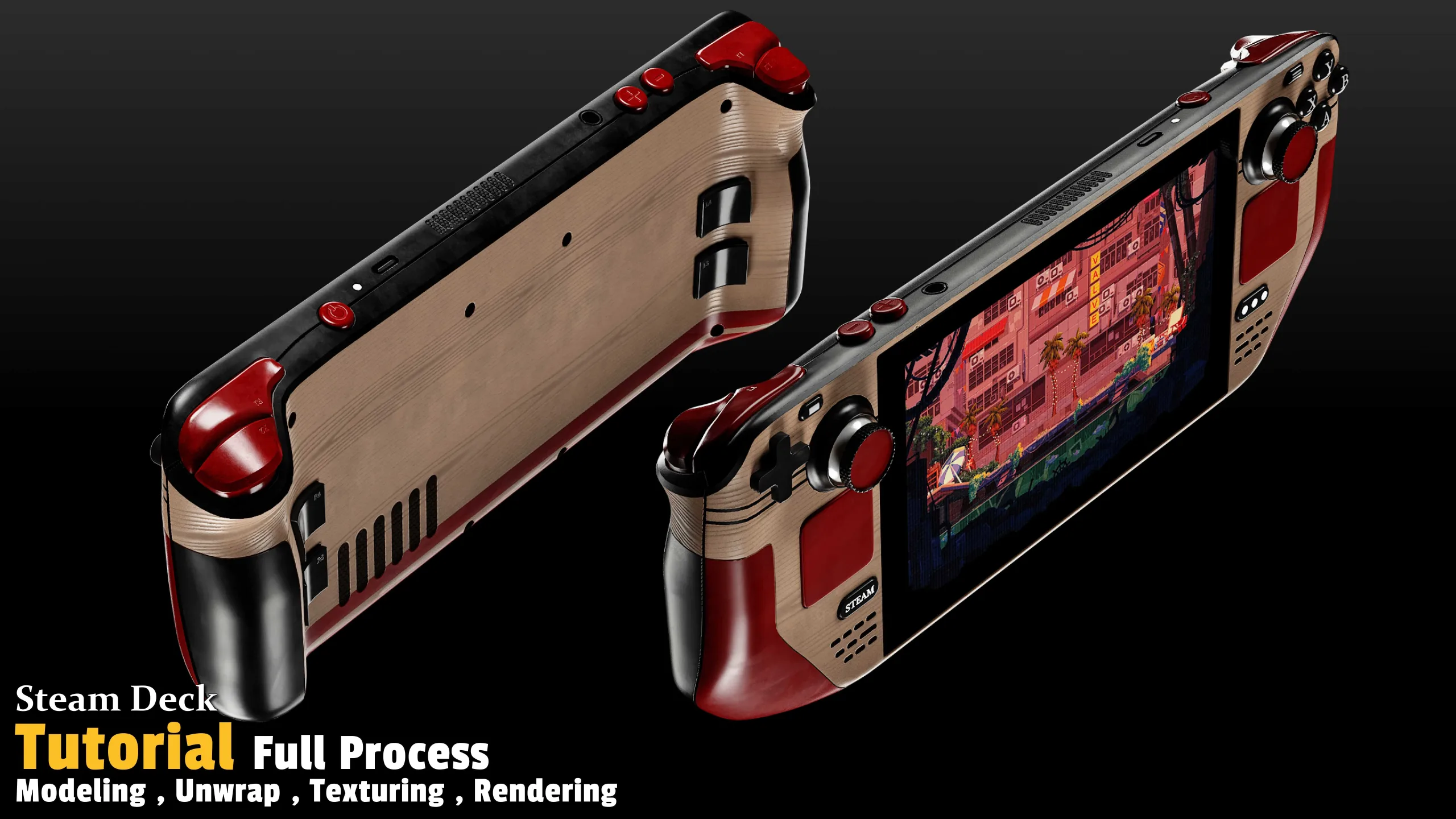 Steam Deck / 3D Model + Full Tutorial Process