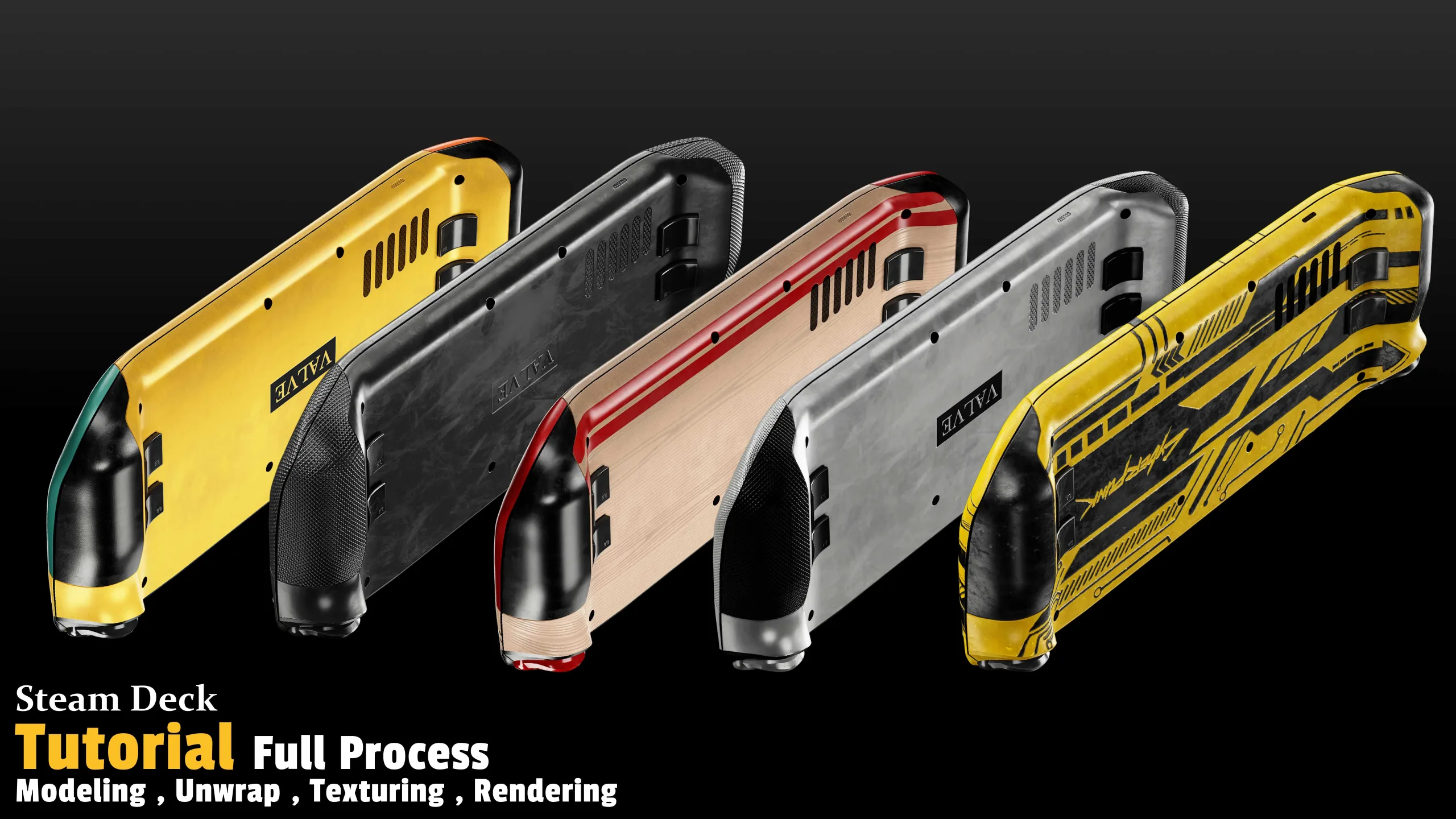 Steam Deck / 3D Model + Full Tutorial Process