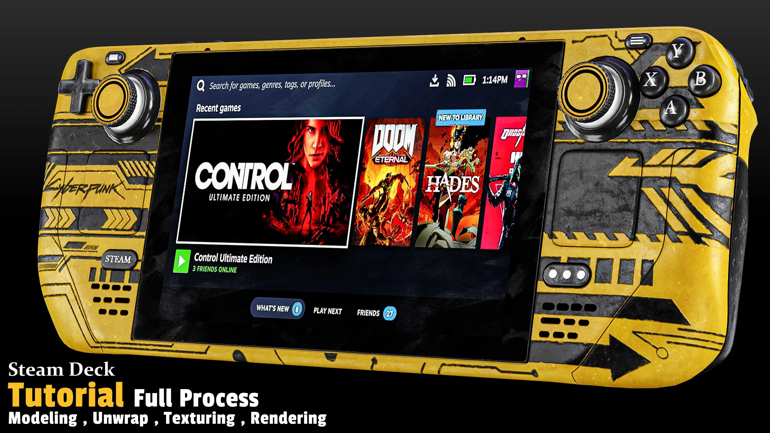 Steam Deck / 3D Model + Full Tutorial Process