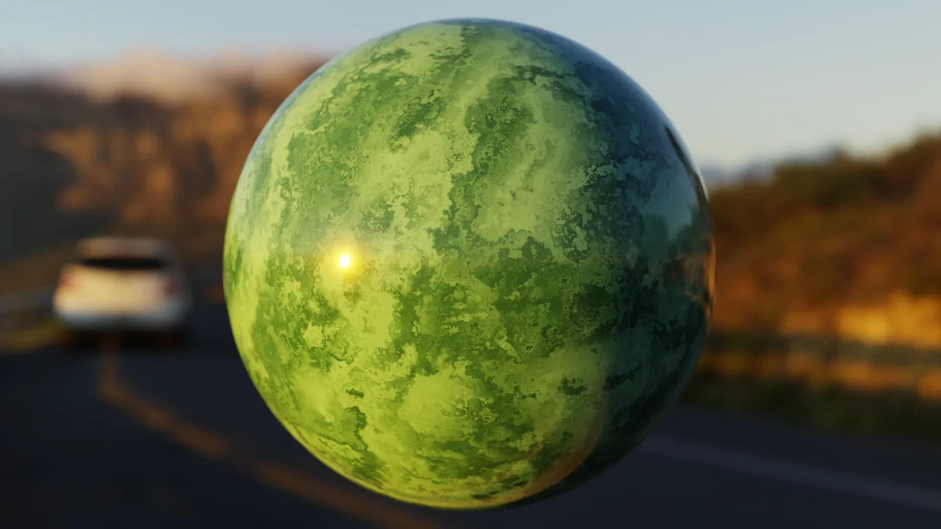 Procedural Aqua Marble Material