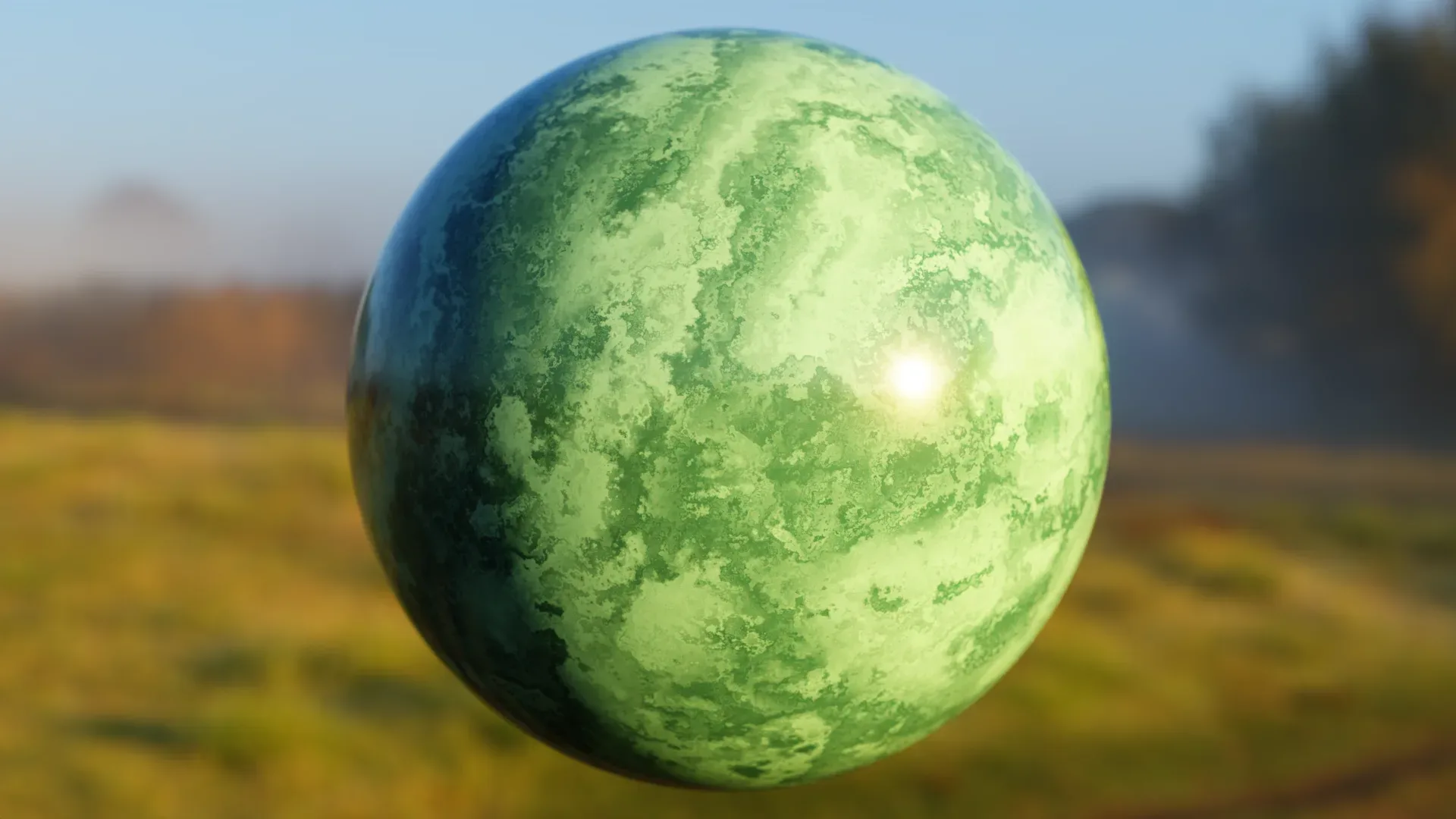 Procedural Aqua Marble Material