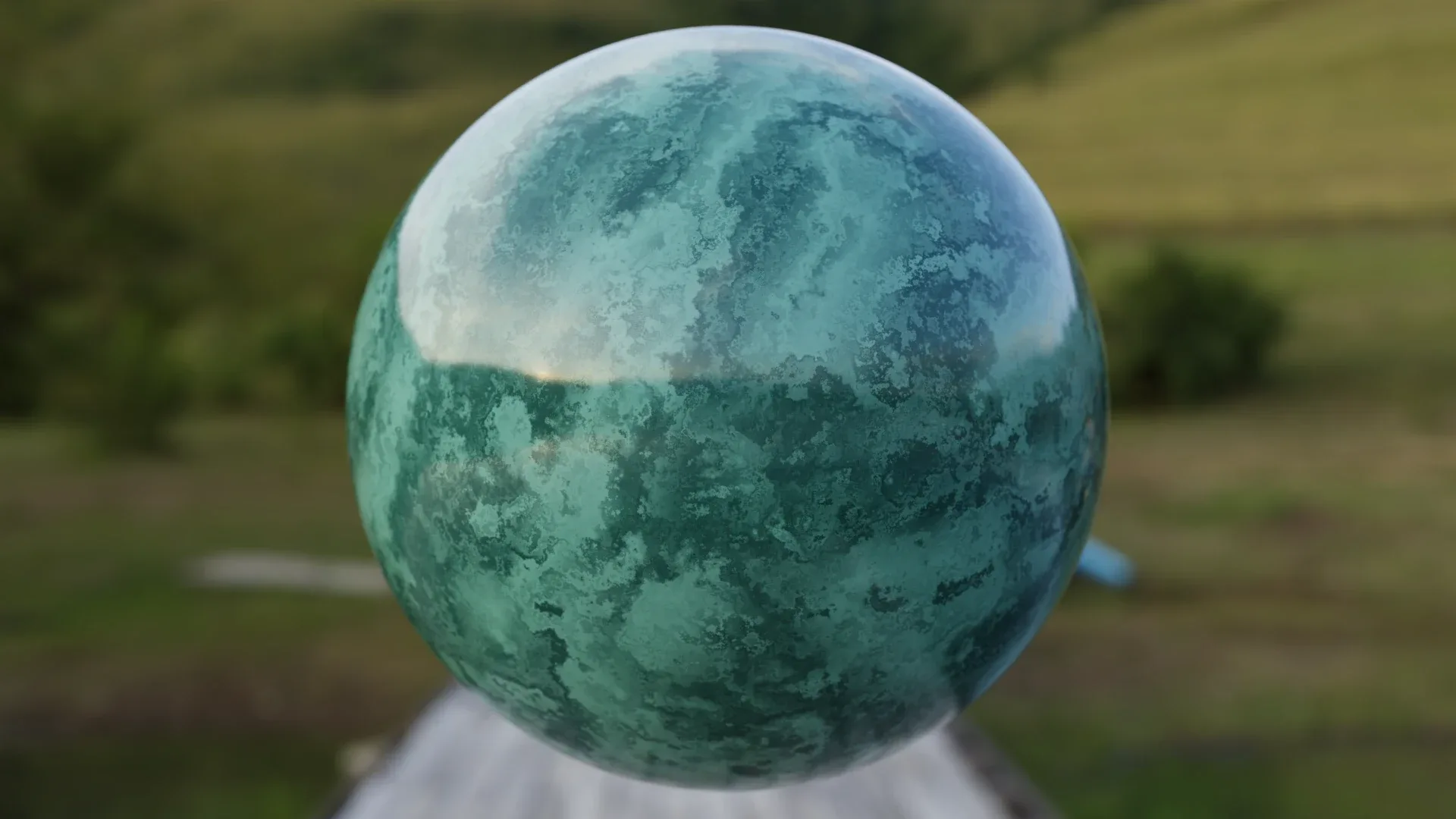 Procedural Aqua Marble Material