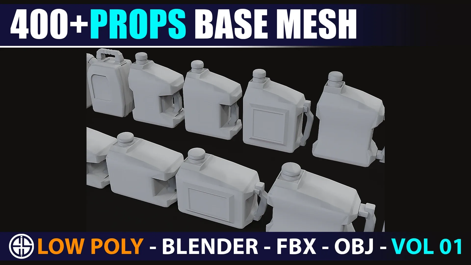 400 Props base mesh - Low Poly Model