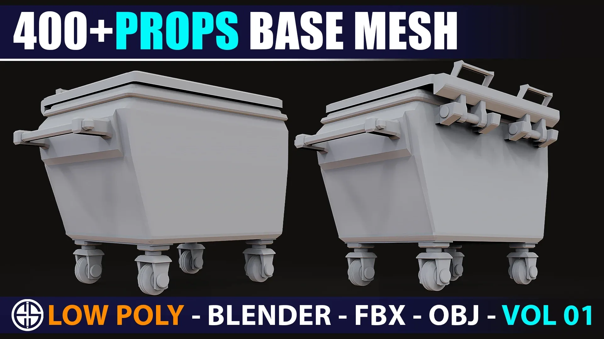 400 Props base mesh - Low Poly Model