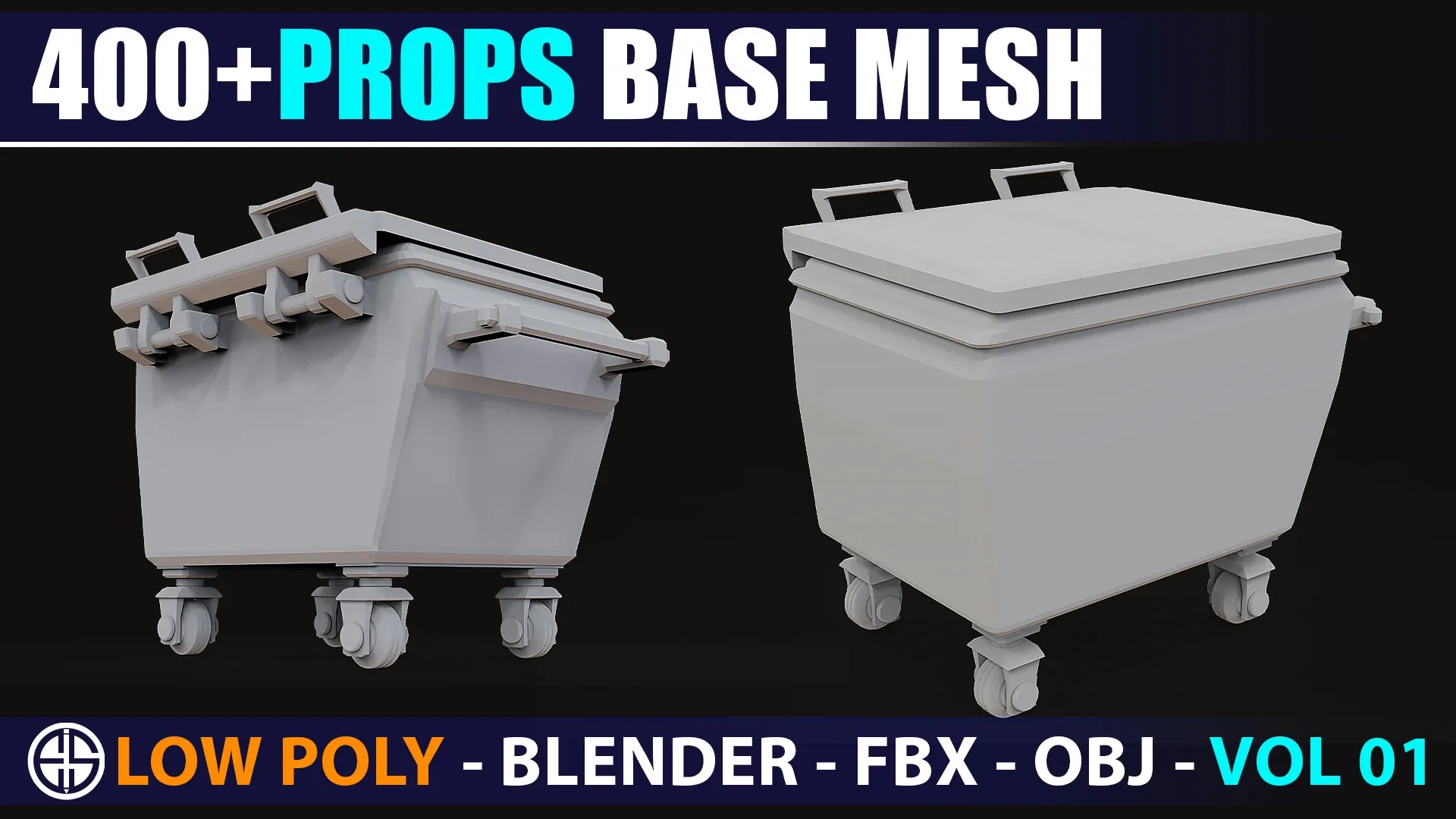 400 Props base mesh - Low Poly Model