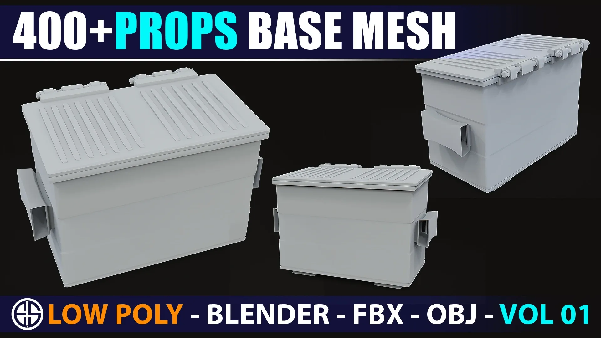 400 Props base mesh - Low Poly Model