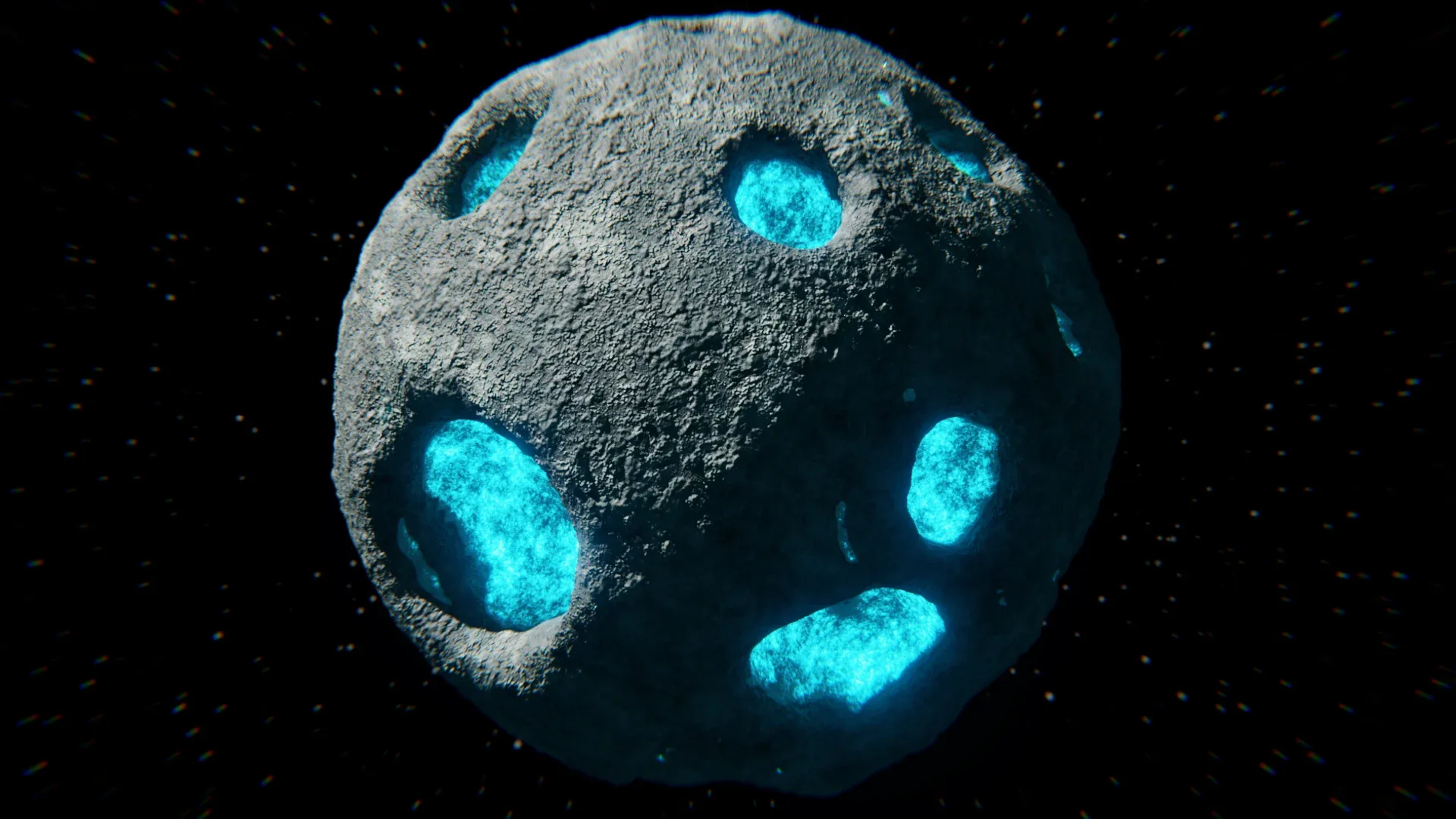 Asteroid 02 with Procedural Material