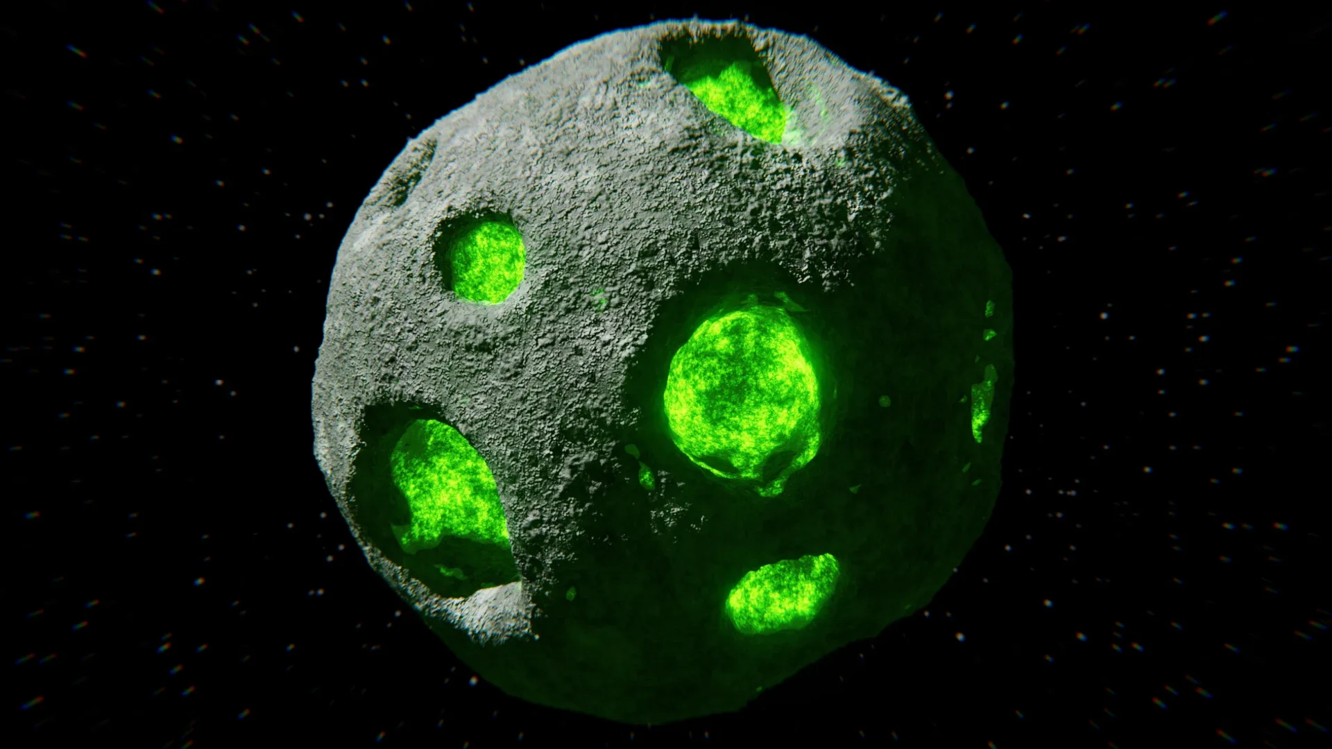 Asteroid 02 with Procedural Material