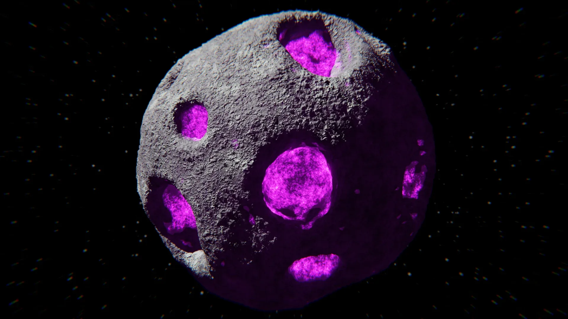 Asteroid 02 with Procedural Material