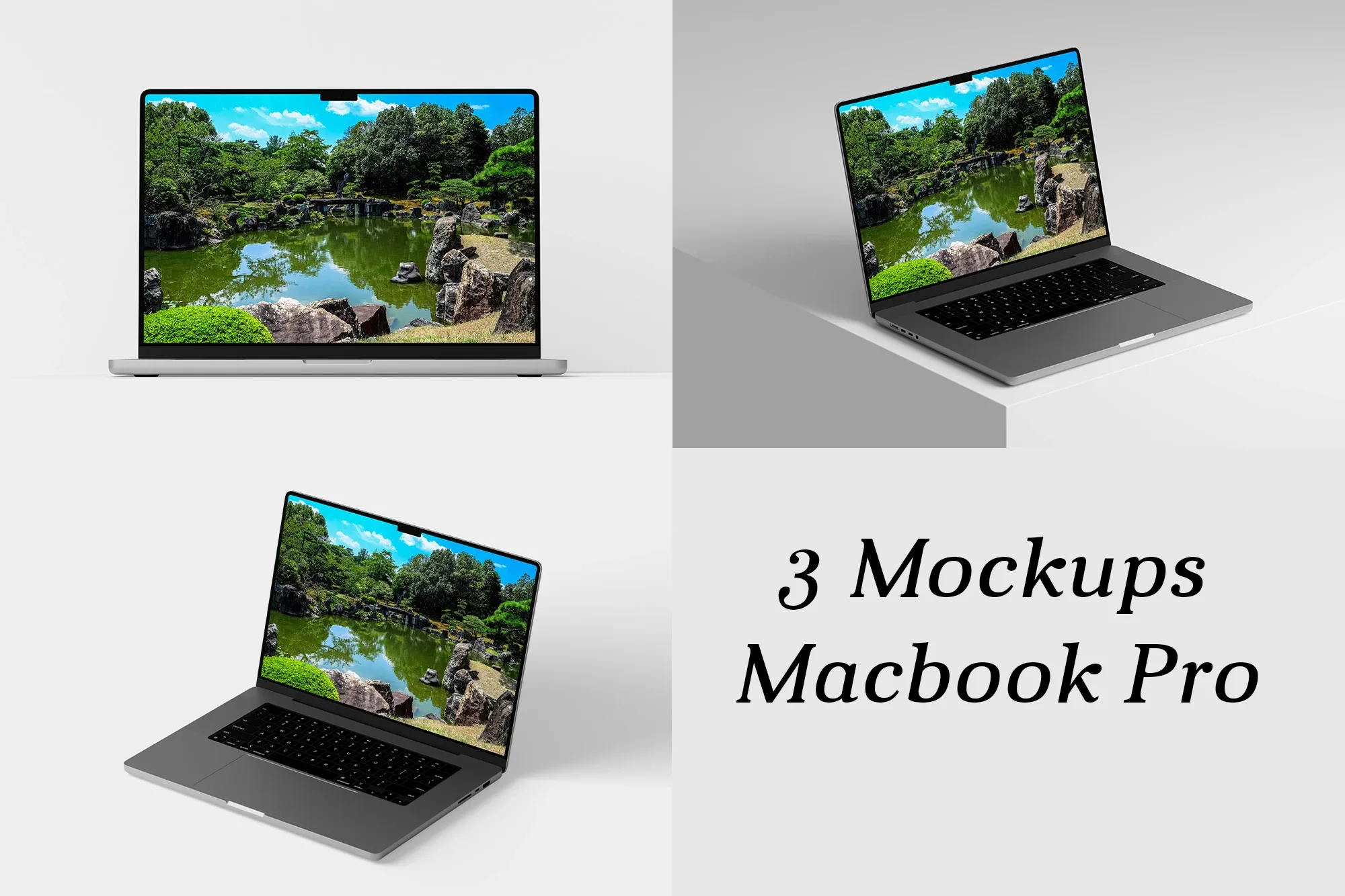 Laptop Macbook Pro, Mockup PSD Template