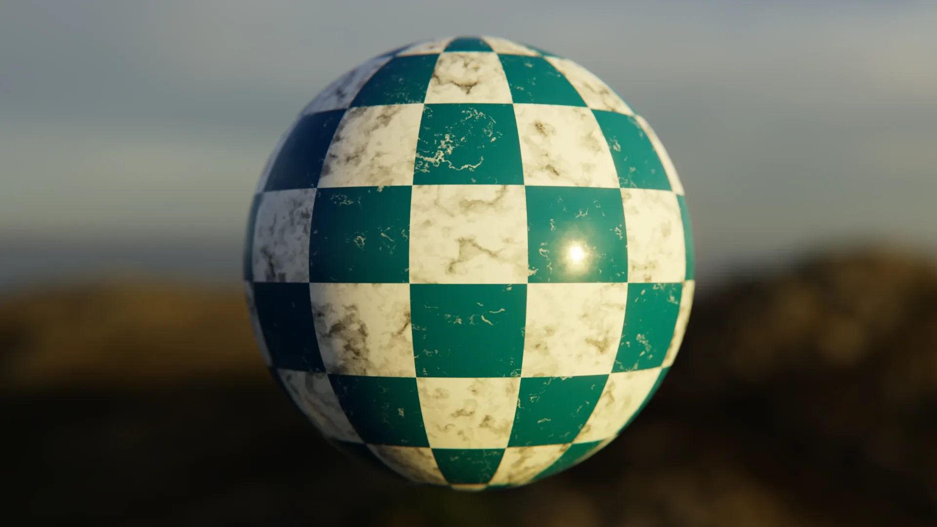 Procedural Checkered Marble Floor