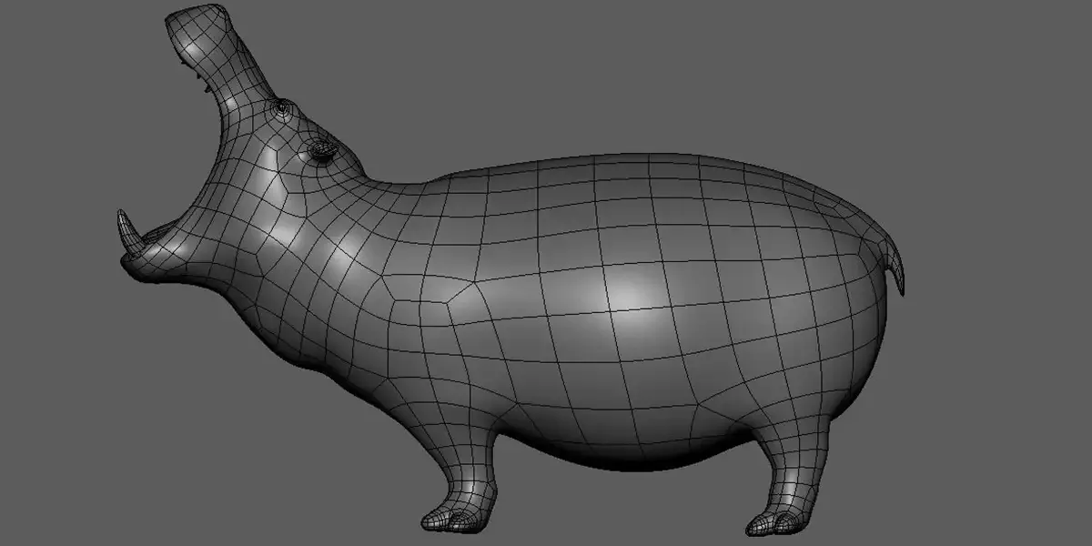 HIppopotamus - Topology + UV Map