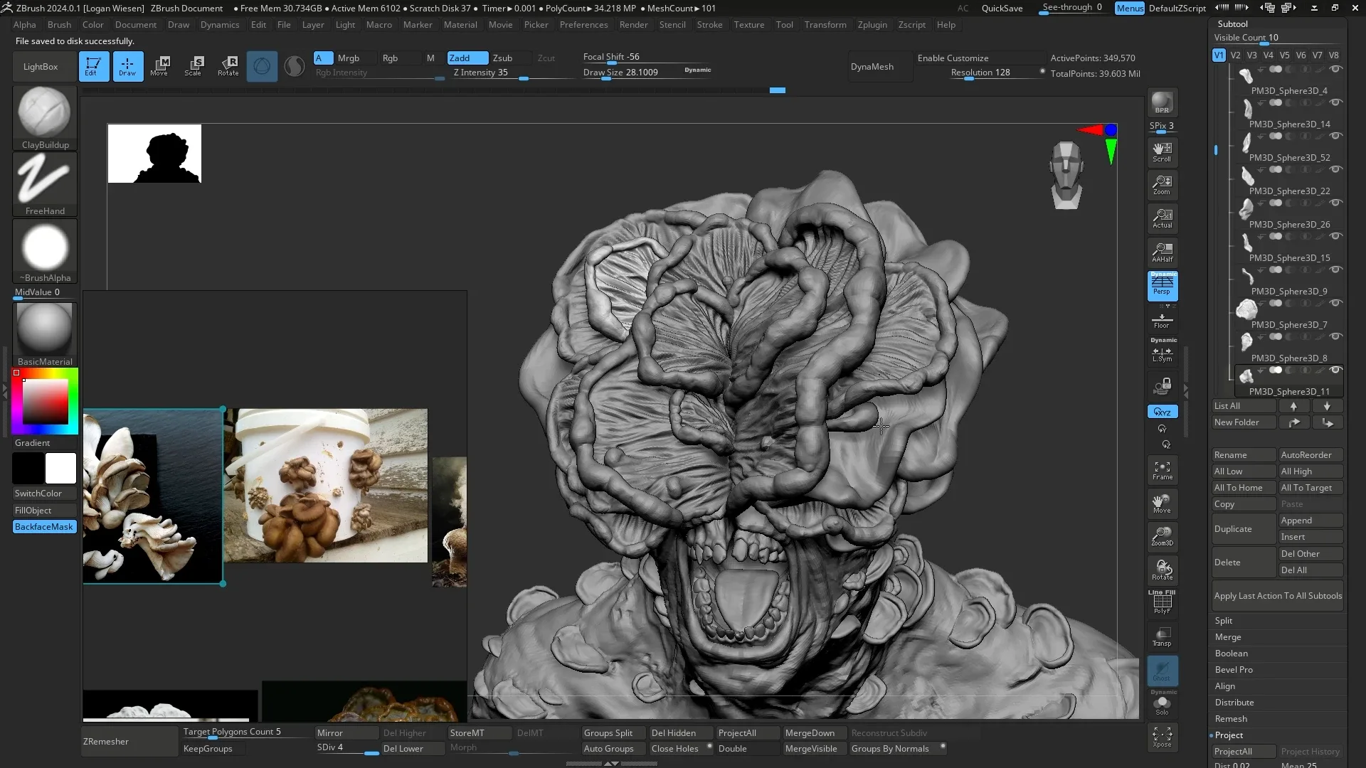 Sculpting a Clicker in Zbrush
