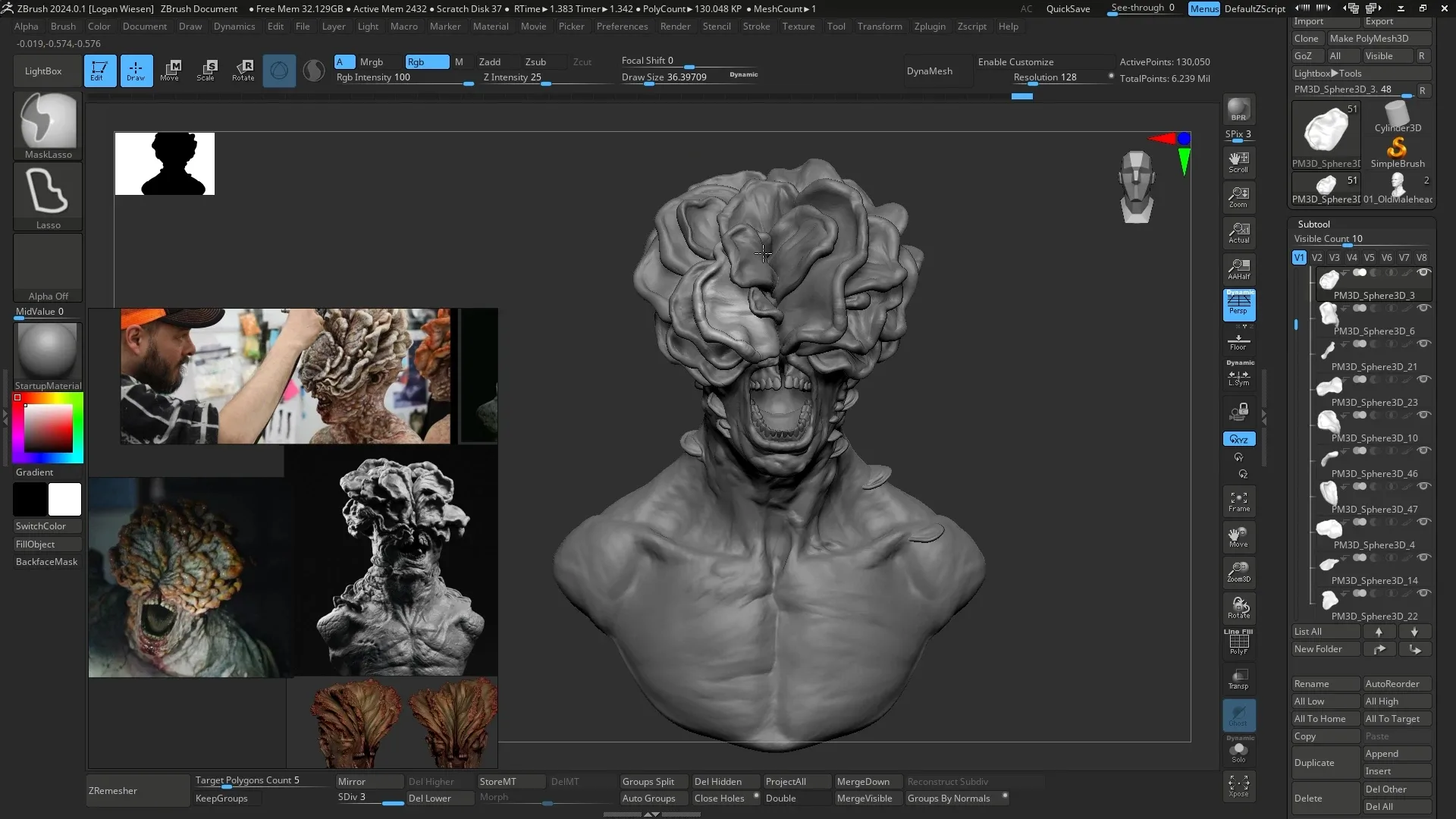 Sculpting a Clicker in Zbrush