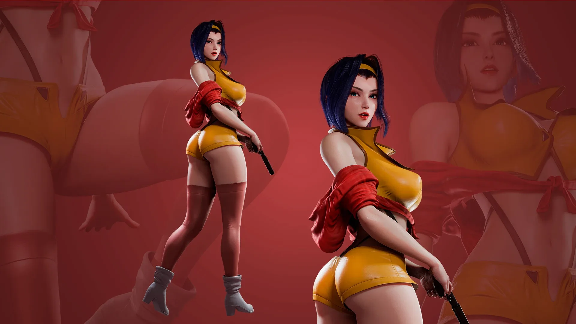 Faye Valentine - Cowboy Bebop - Game Ready 3D model - UE5 Low-poly 3D model