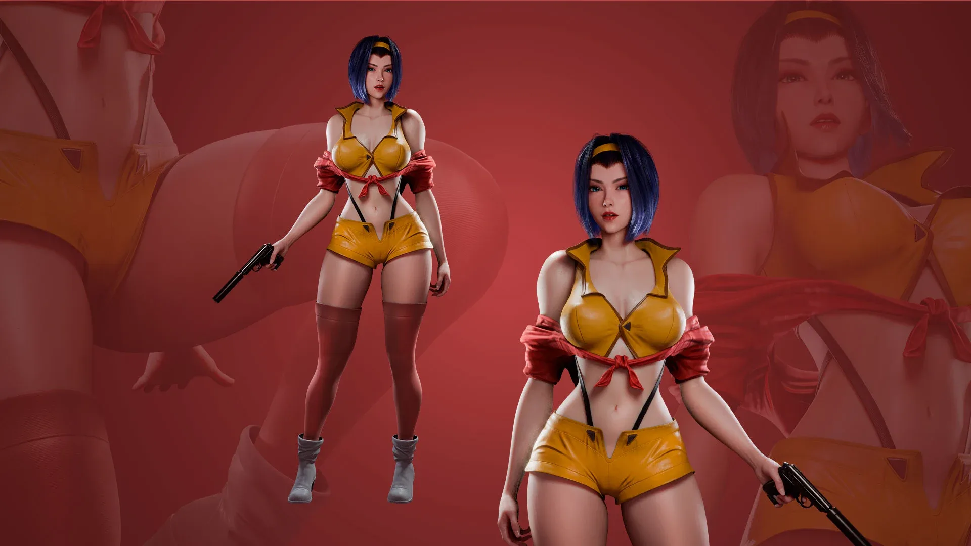 Faye Valentine - Cowboy Bebop - Game Ready 3D model - UE5 Low-poly 3D model