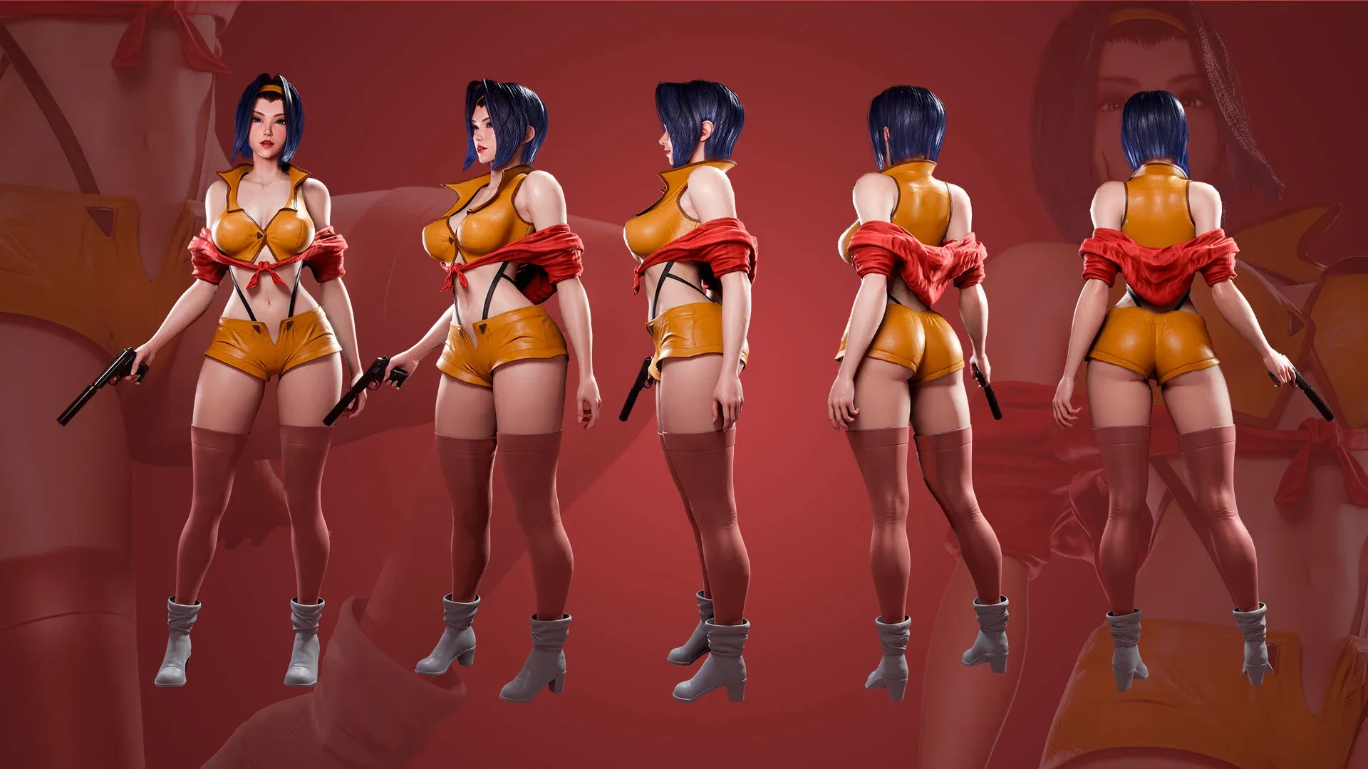 Faye Valentine - Cowboy Bebop - Game Ready 3D model - UE5 Low-poly 3D model