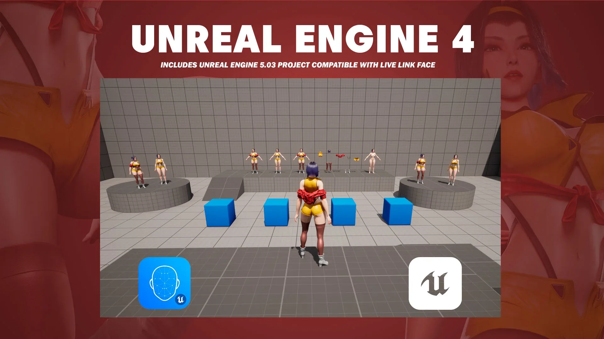 Faye Valentine - Cowboy Bebop - Game Ready 3D model - UE5 Low-poly 3D model