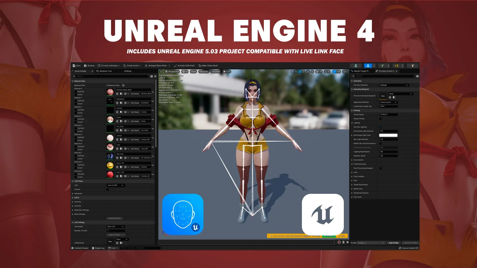 Faye Valentine - Cowboy Bebop - Game Ready 3D model - UE5 Low-poly 3D model