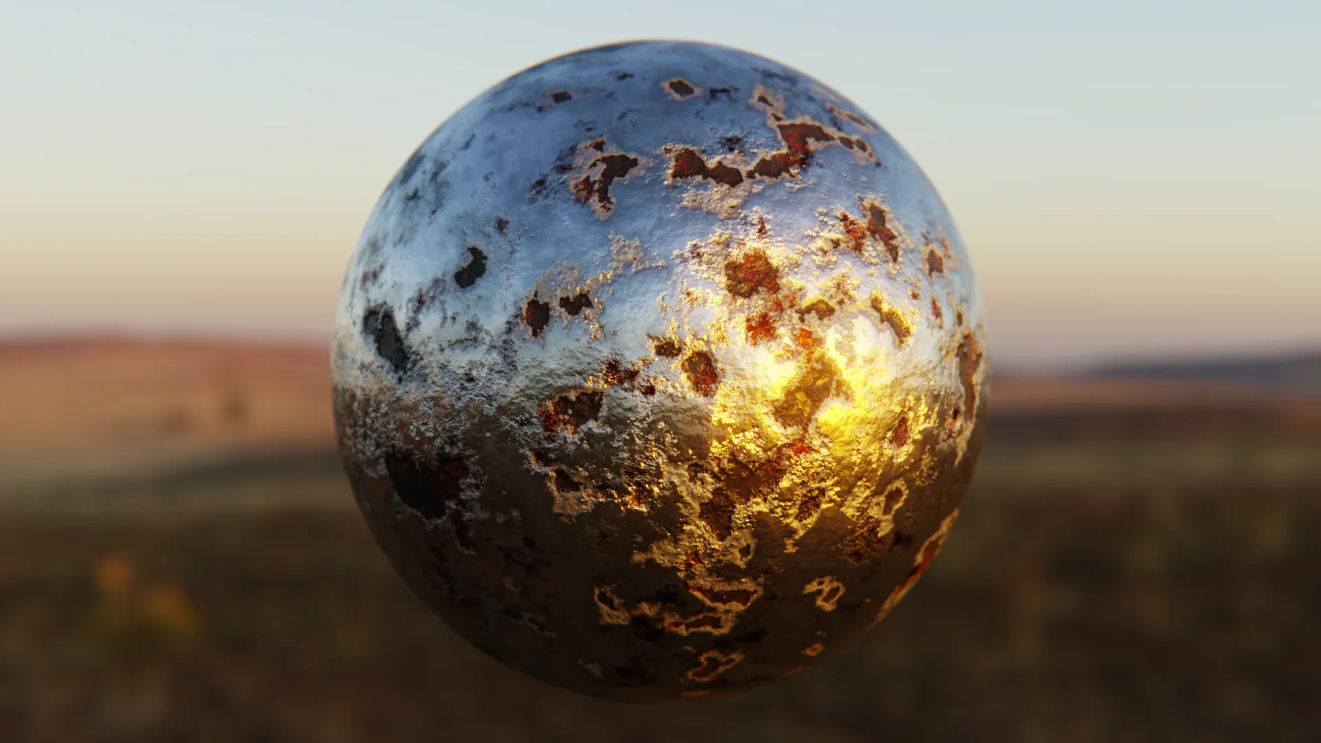 Procedural Damaged Metal