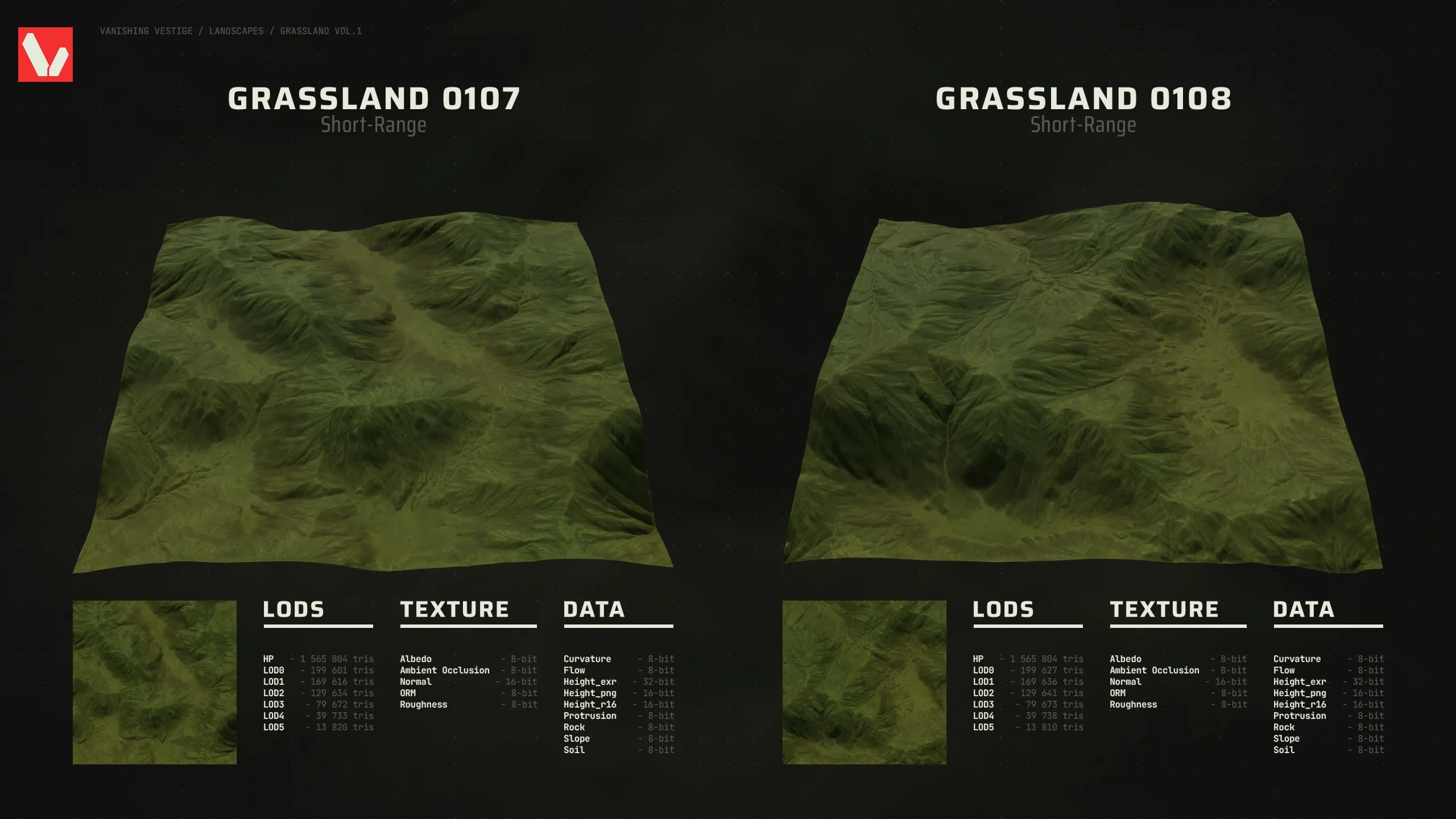 8k Landscapes - Grassland Vol.1