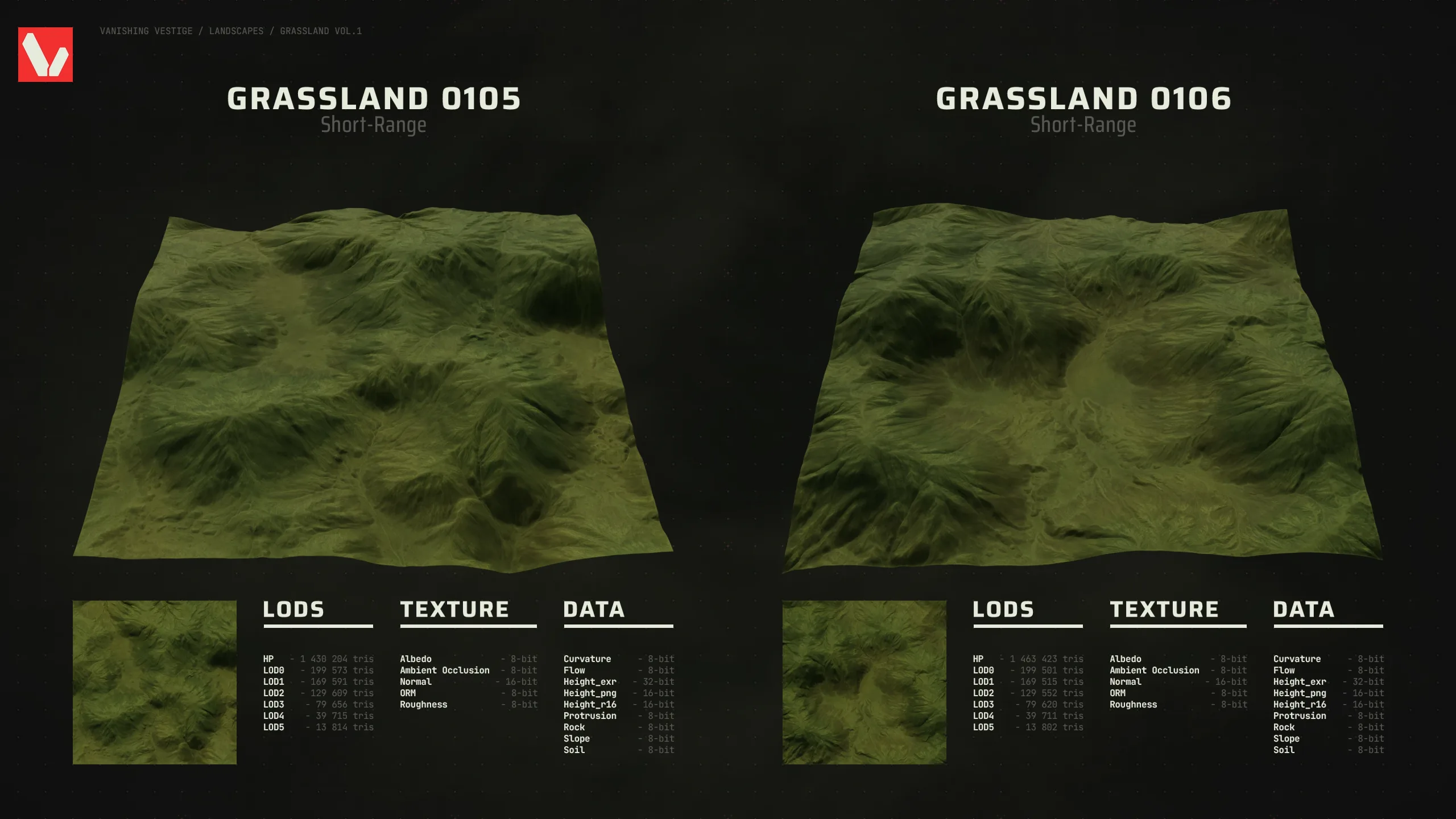 8k Landscapes - Grassland Vol.1